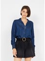 LE TEMPS DES CERISES DARK BLUE DENIM Vaquero stone