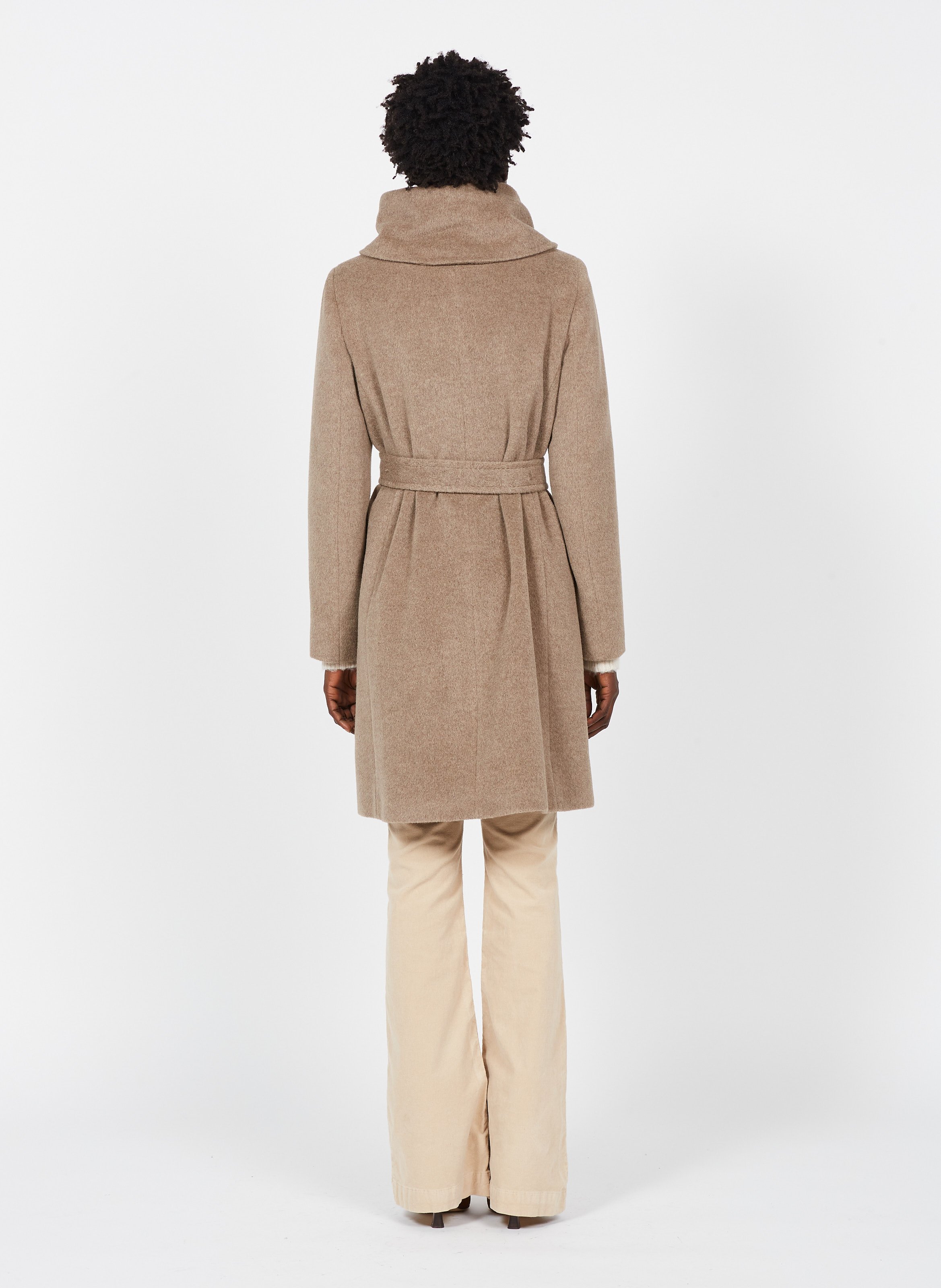 Con Cuello Ancho Y Cinturón Camel Gerard Darel - Mujer Place