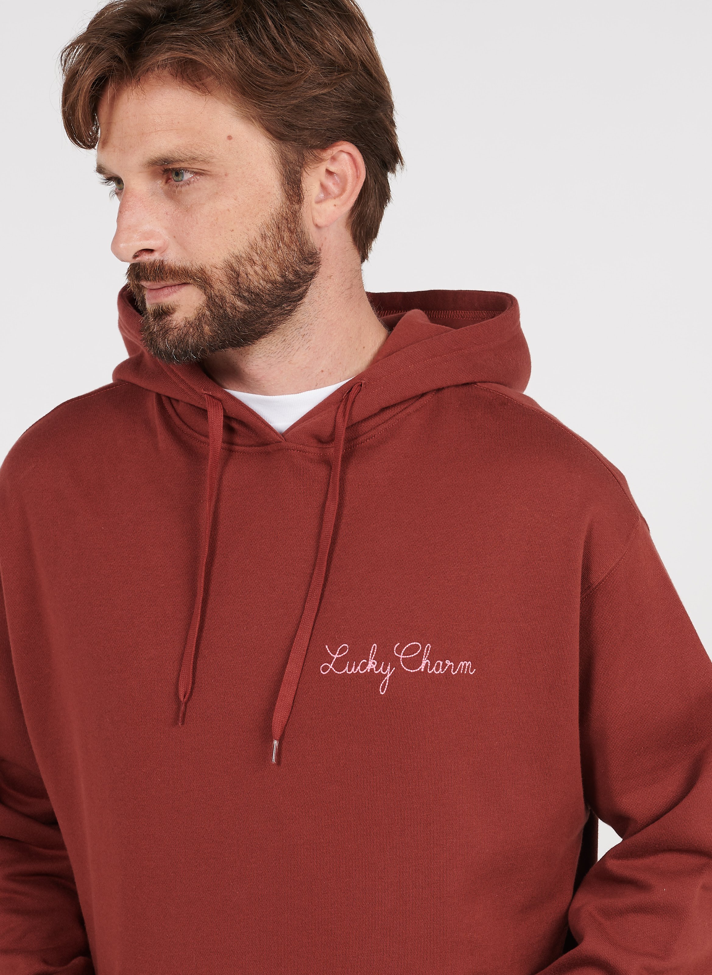 Sudadera Regular Fit De Algodón Orgánico Con Capucha Y Bordado Lucky Charm  Hot Cocoa Maison Labiche - Hombre | Place des Tendances