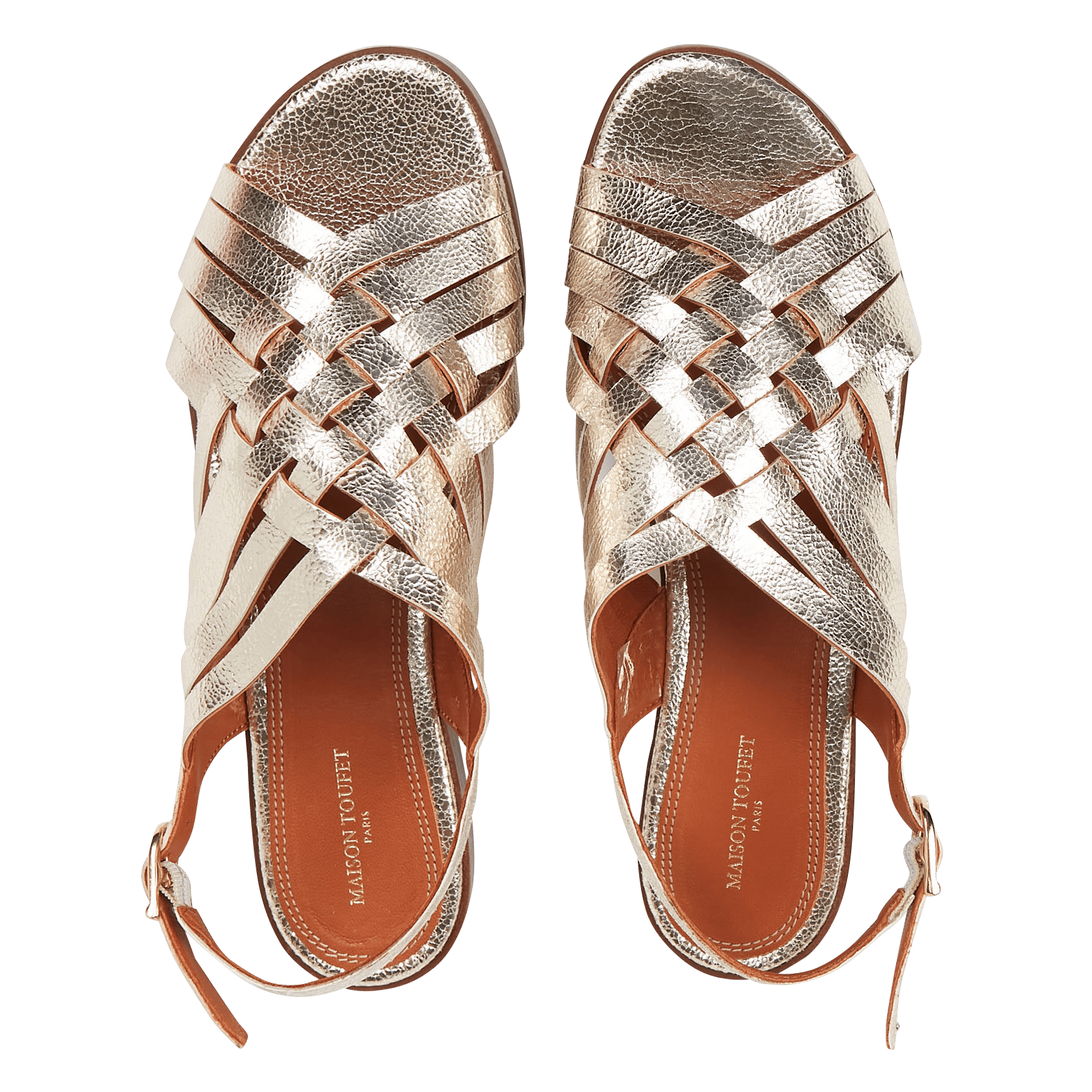 Sandalias Trenzadas De Piel Platine Maison Toufet - Mujer | Place des  Tendances