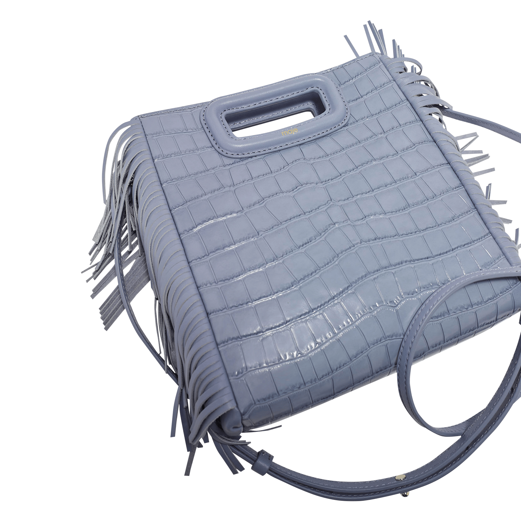 Bolso M De Piel Imitación Cocodrilo Bleu Jean Maje - Mujer | Place des  Tendances