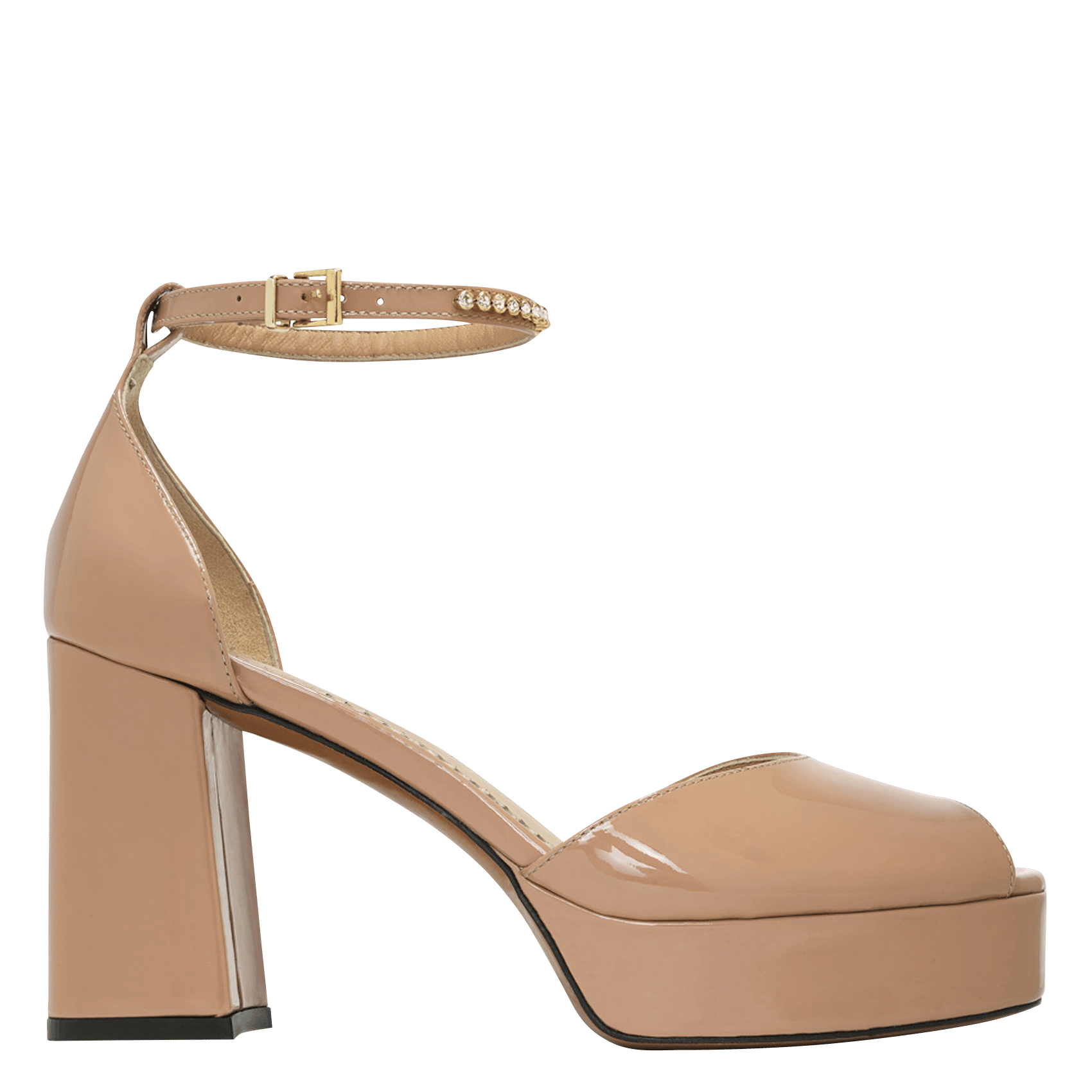 Sandalias Altas De Piel Nude Maje - Mujer | Place des Tendances