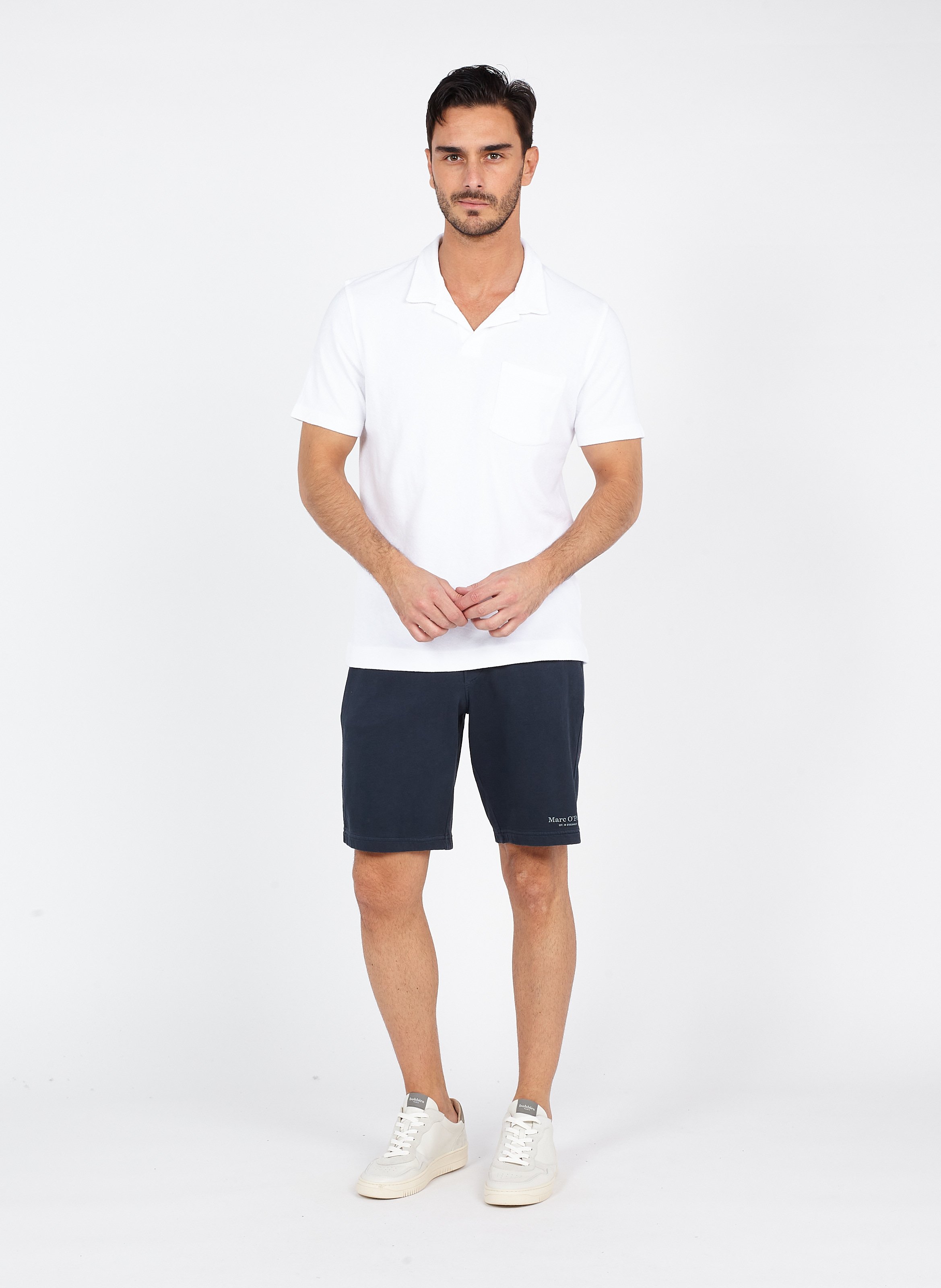 Pantalón Corto De Algodón 898-dark Navy Marc O'polo - Hombre | Place des  Tendances