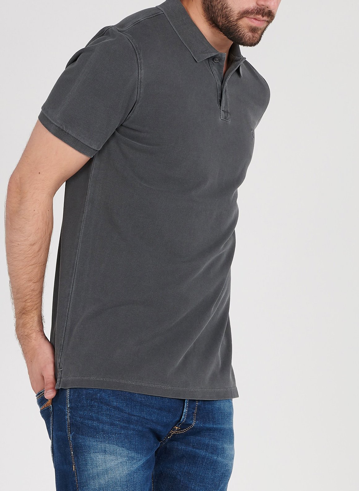 Polo Regular Fit De Piqué De Algodón Bordado 974-pirate Black Marc O'polo - Hombre | Place des