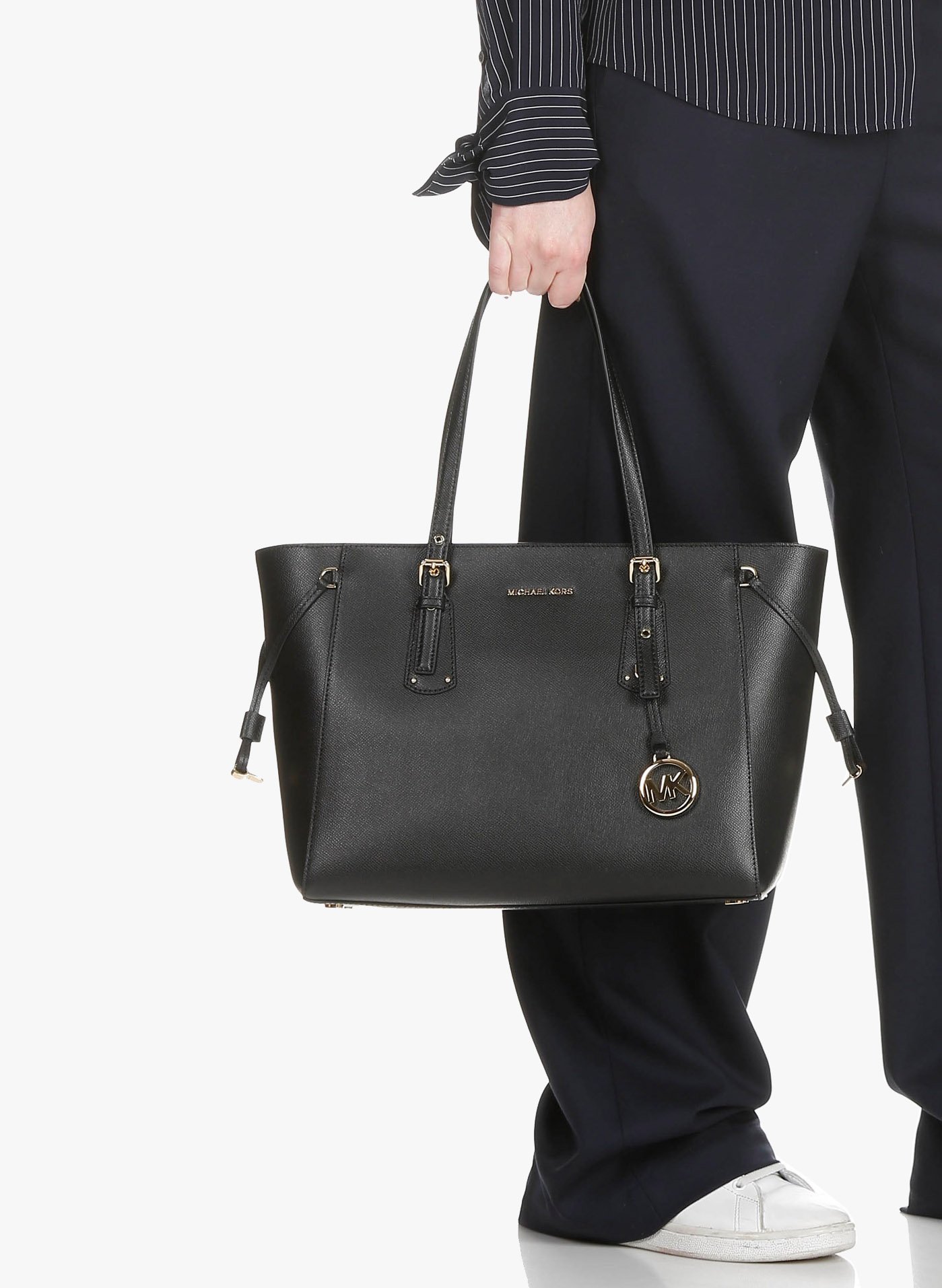 Bolso Shopper De Piel Con Cremallera Black Michael Kors - Mujer | Place des  Tendances