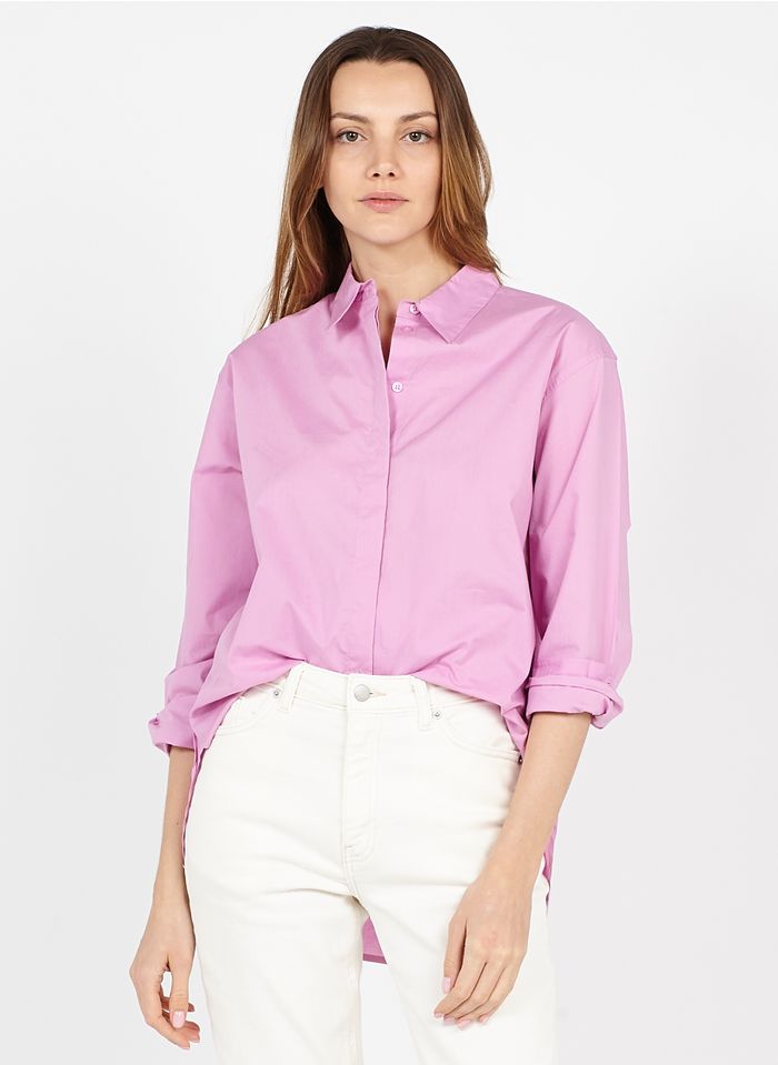 MOSS COPENHAGEN Camisa oversize de algodón orgánico en rosa