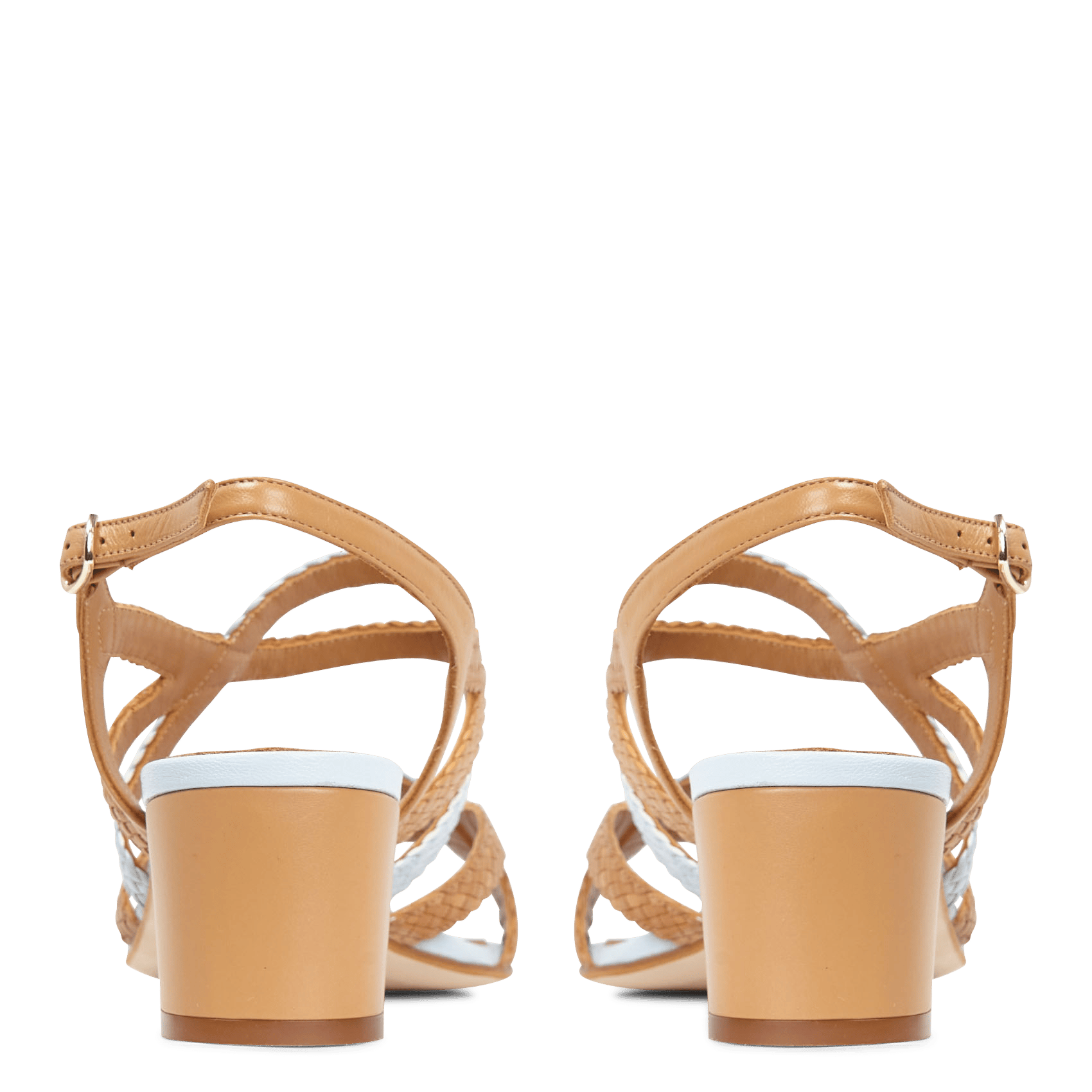 Sandalias De Tacón De Piel Trenzada Natural Adn Baby Blue Naguisa - Mujer |  Place des Tendances