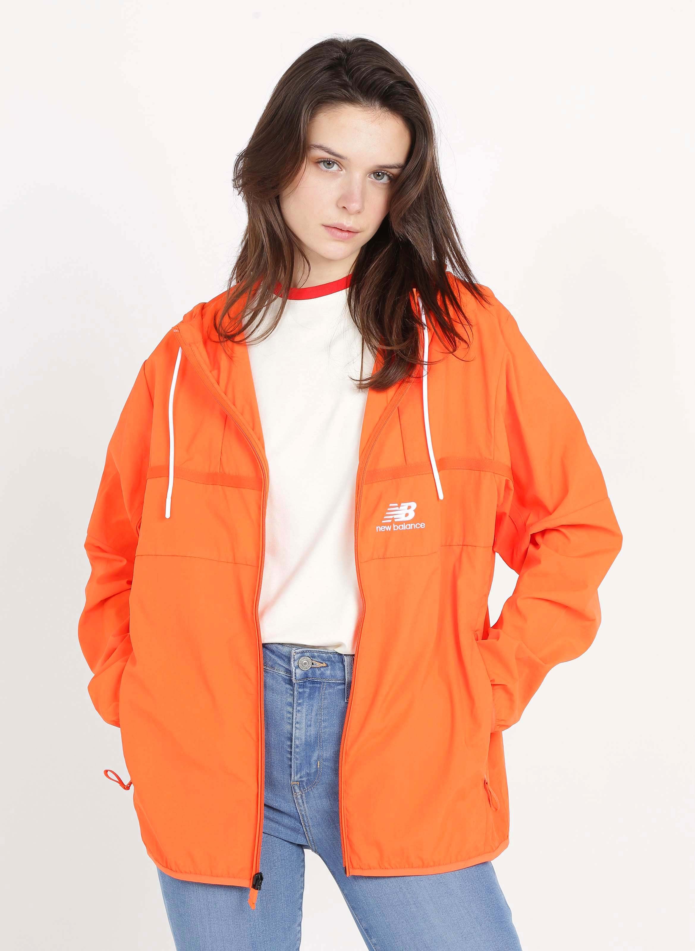 Cortavientos Con Capucha Pop New Balance - Mujer | Place des Tendances