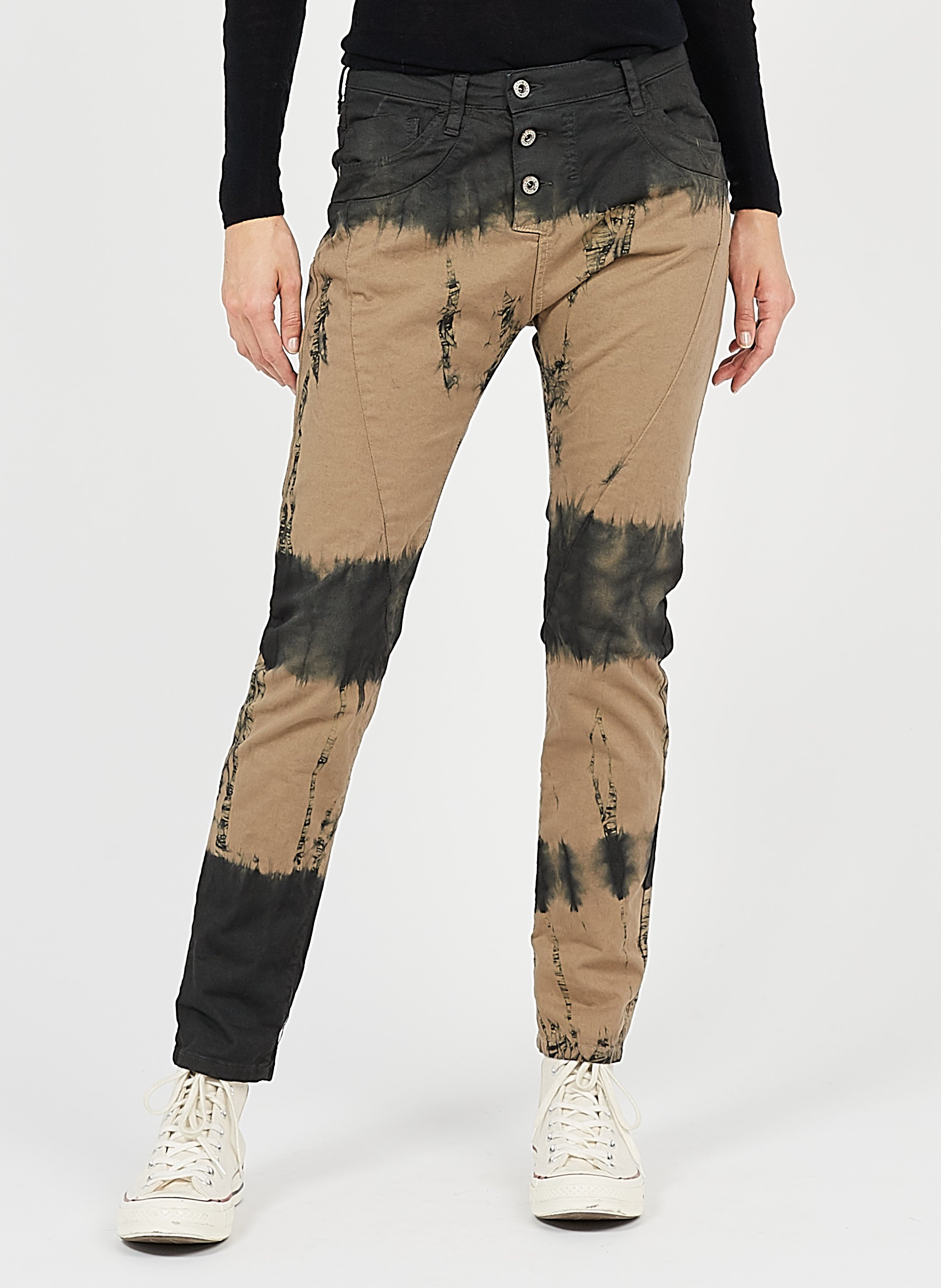 Pantalón Baggy De Tela De Algodón Estampado Moro/nero Please - Mujer |  Place des Tendances