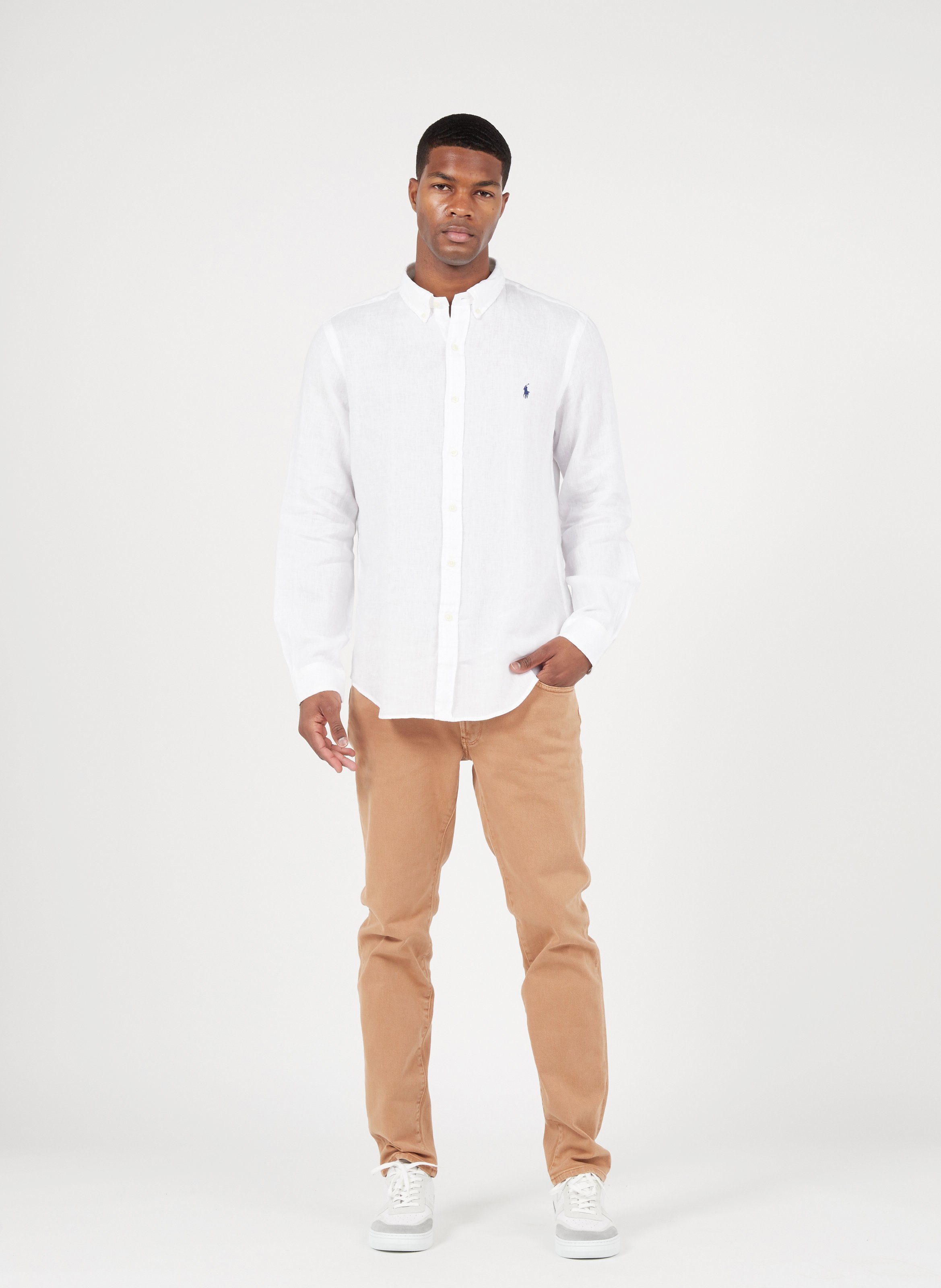 camisa lino ralph lauren