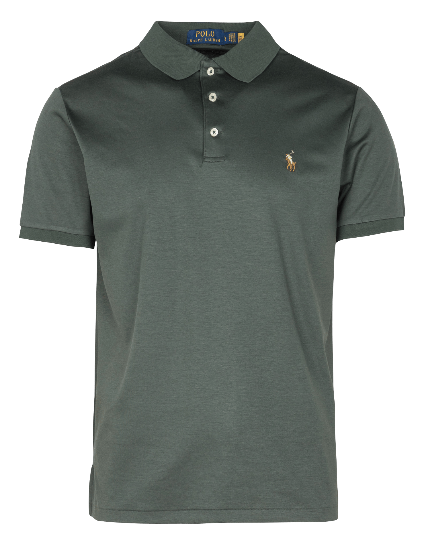 Polo De Algodón Manga Corta Slim Fit Player Angler Green Polo Ralph - Hombre | Place des Tendances