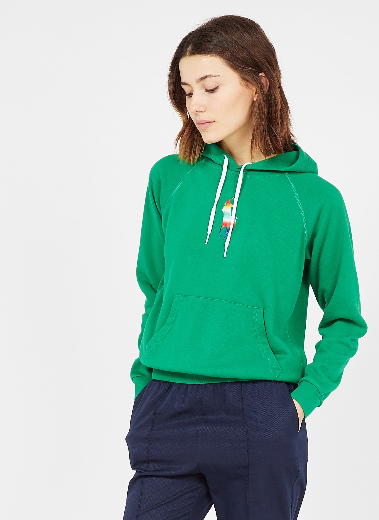 Sudadera De Algodón Con Capucha Green Polo Ralph Lauren - Mujer | Place des  Tendances
