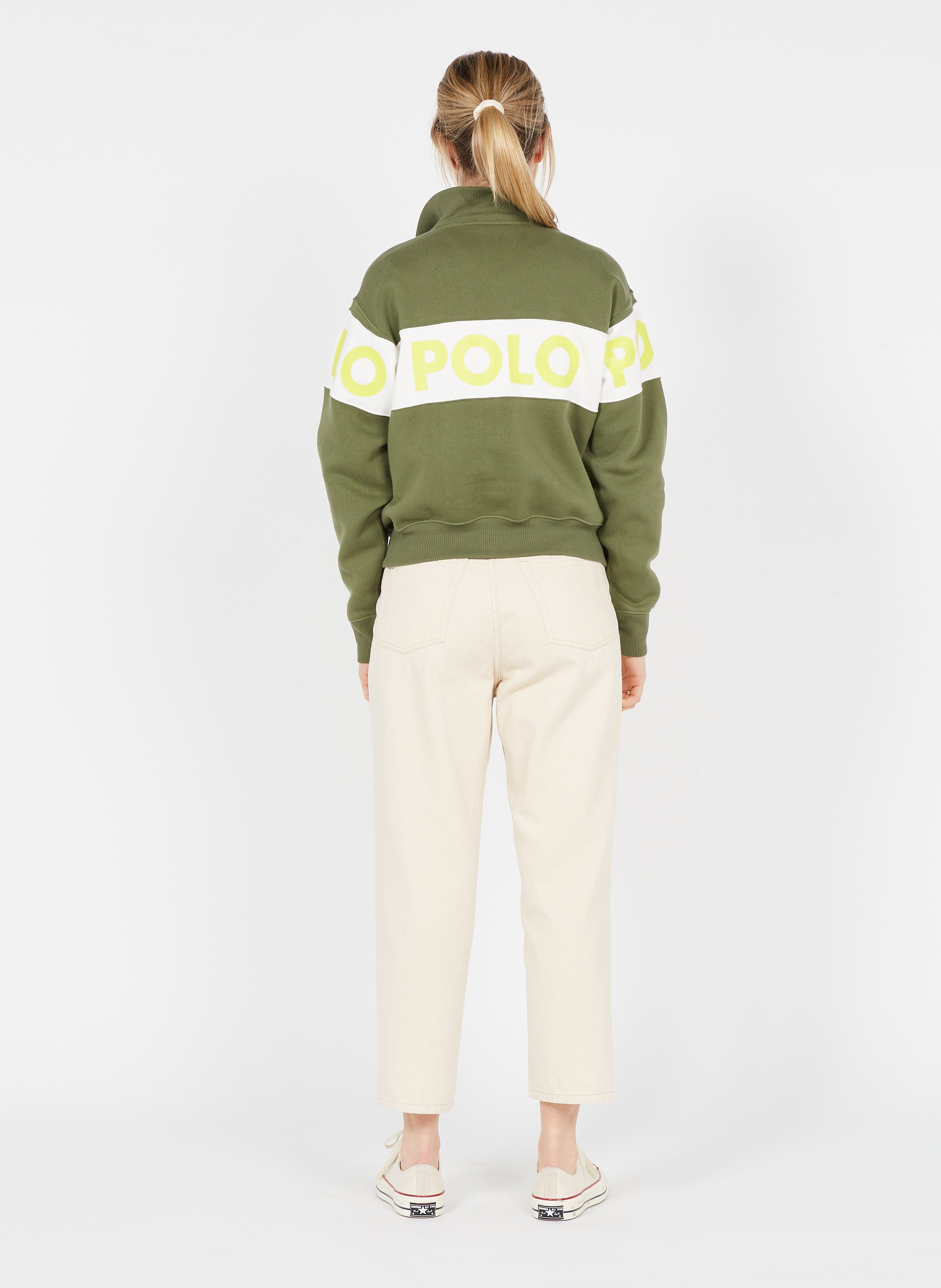 Sudadera De Cuello Alto Serigrafiada Green Polo Ralph Lauren - Mujer |  Place des Tendances
