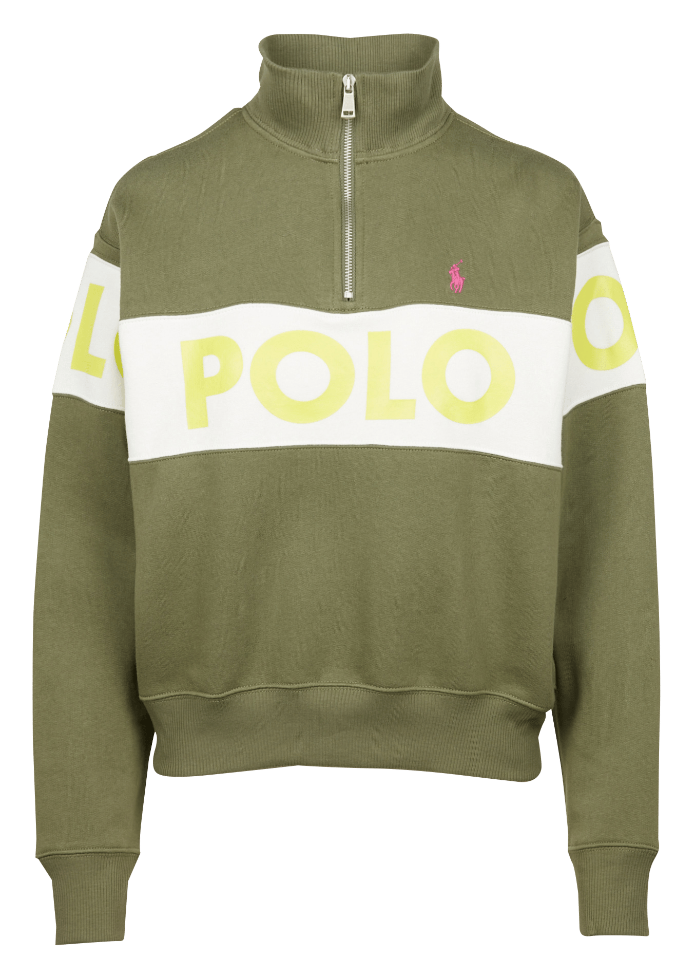 Sudadera De Cuello Alto Serigrafiada Green Polo Ralph Lauren - Mujer |  Place des Tendances