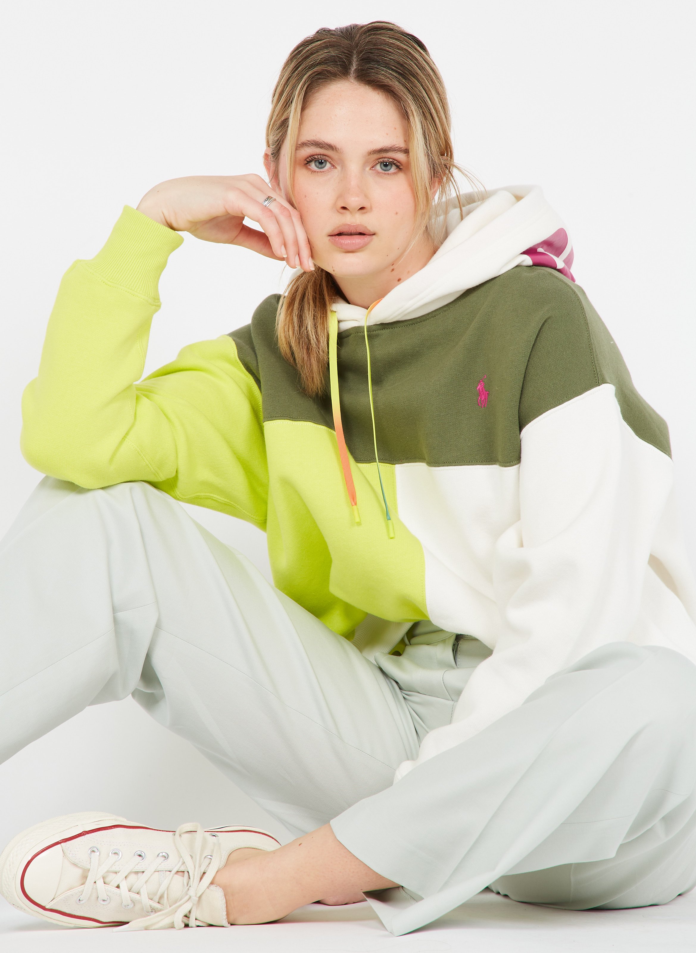 Ralph Lauren | Sudadera con Capucha Felpa - Negro/Rojo | 12 Pulgadas