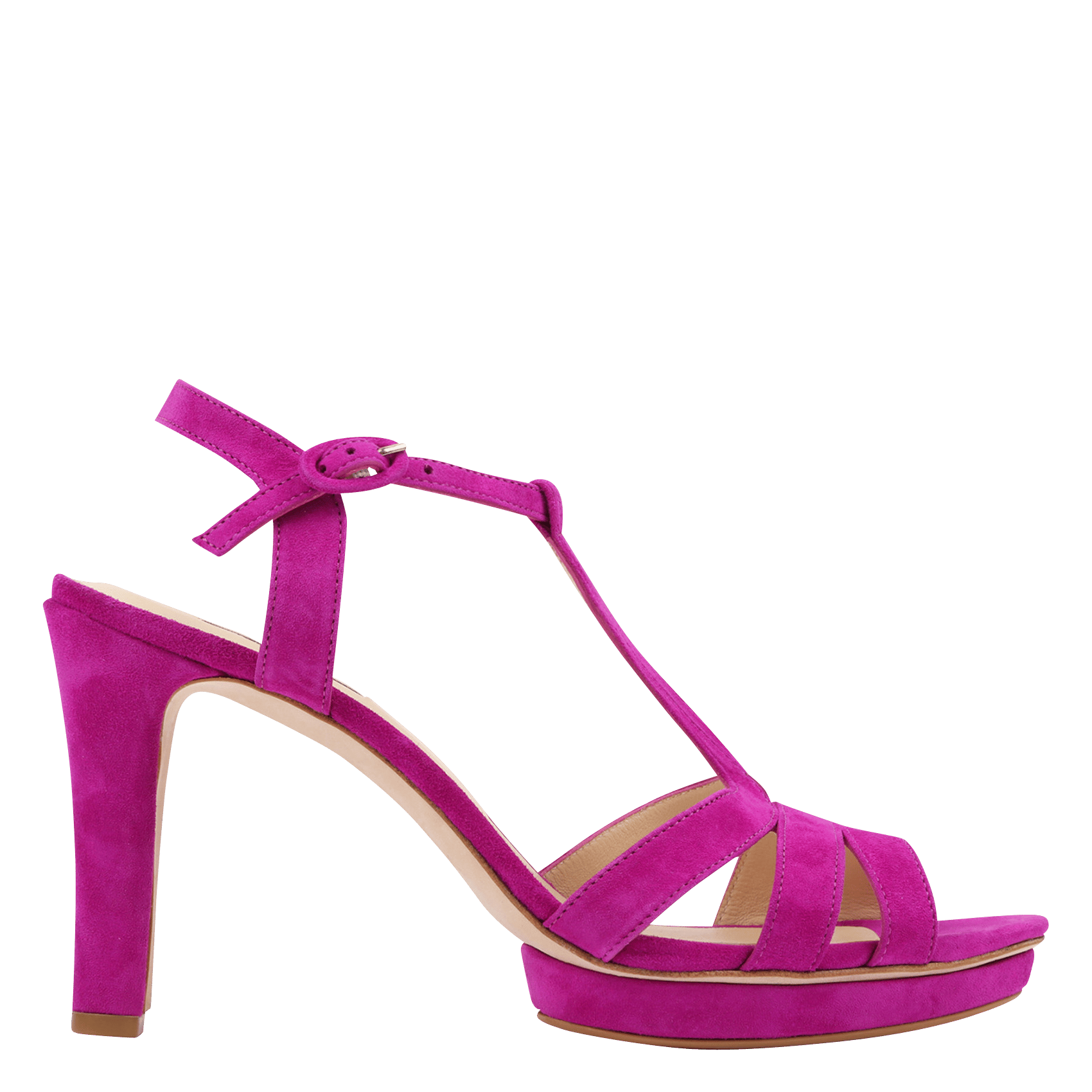 Sandalias De Piel Con Tacón Magenta Repetto - Mujer | Place des Tendances