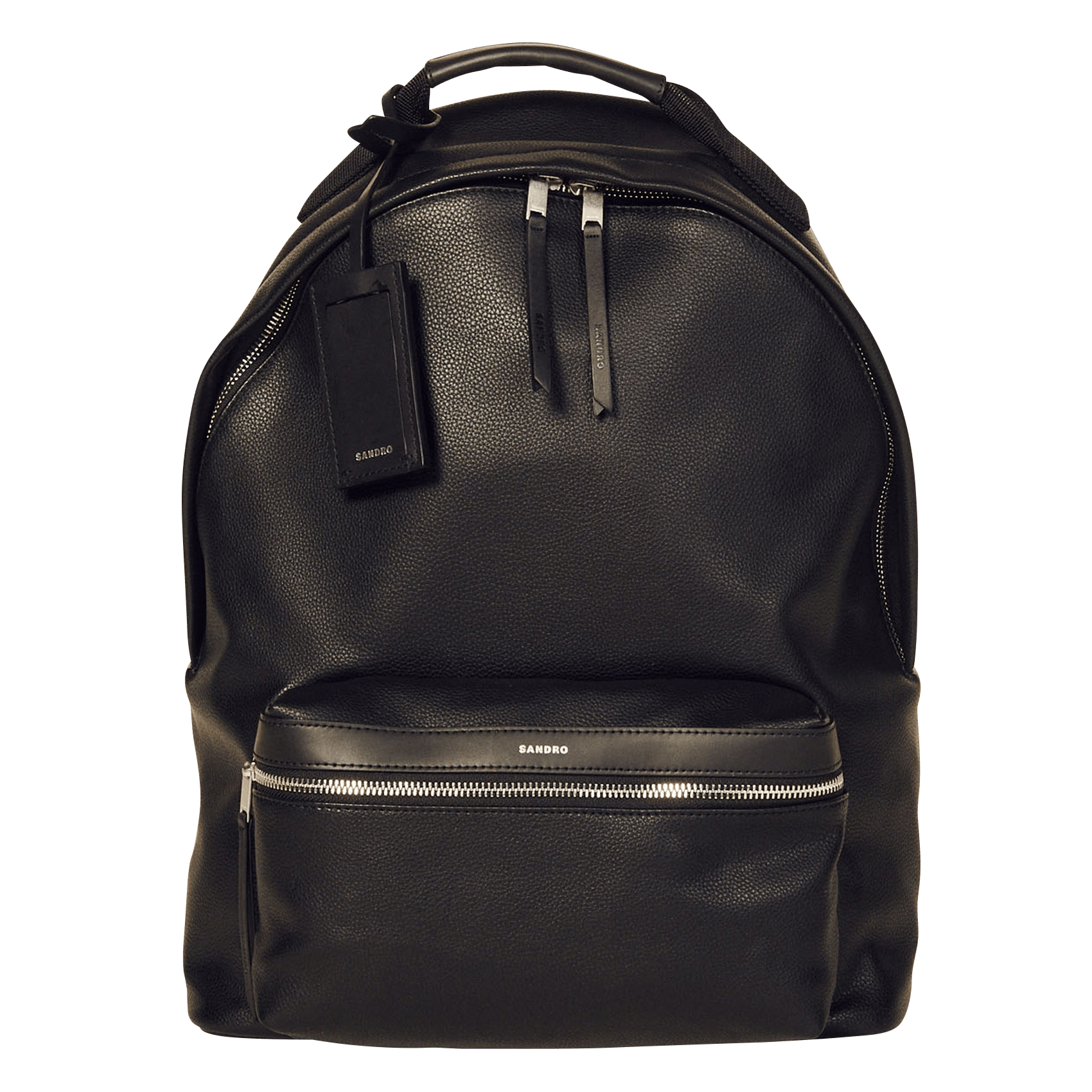 Mochila De Tela Revestida Noir Sandro - Hombre | Place des Tendances
