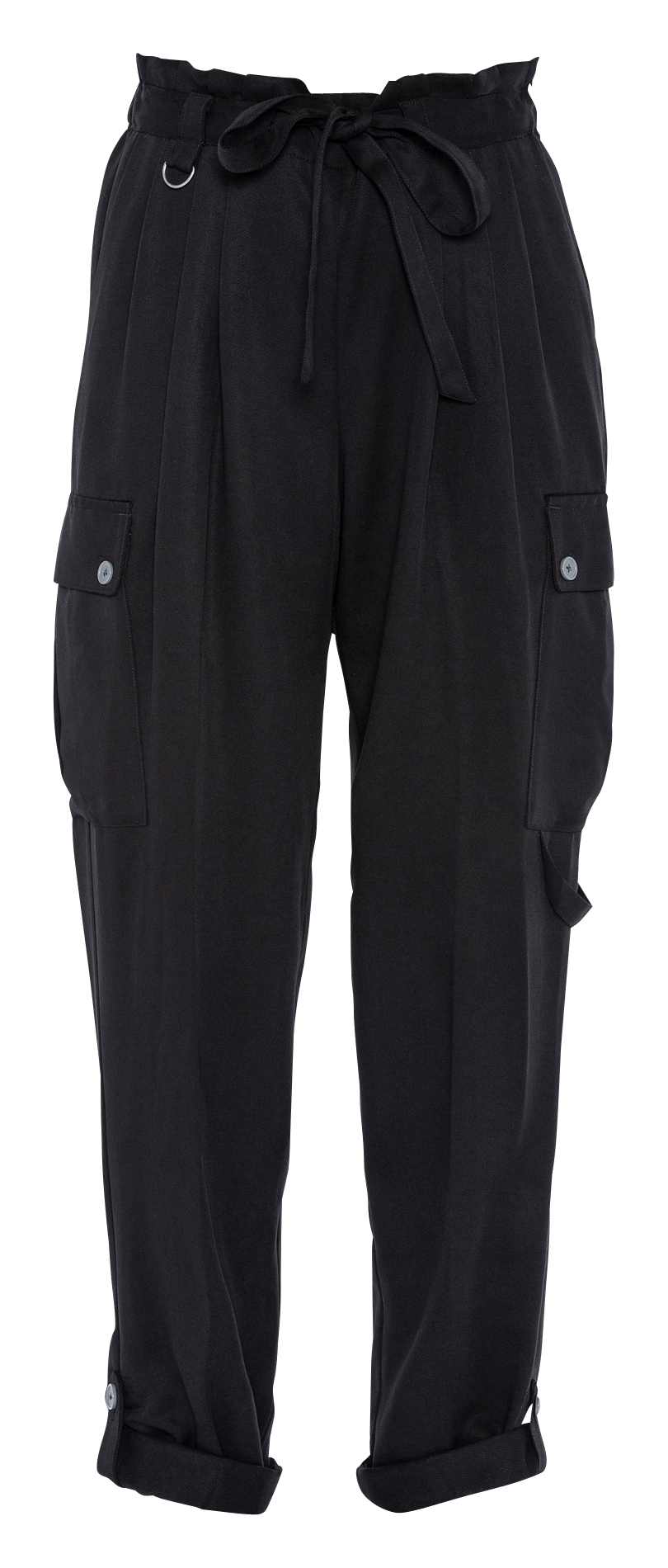 Pantalón Estilo Militar De Nailon Con Bolsillos Black Schott - Mujer |  Place des Tendances