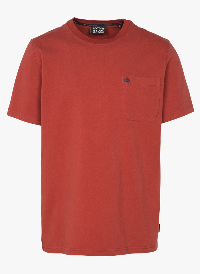 SCOTCH AND SODA Camiseta recta de algodón en rojo