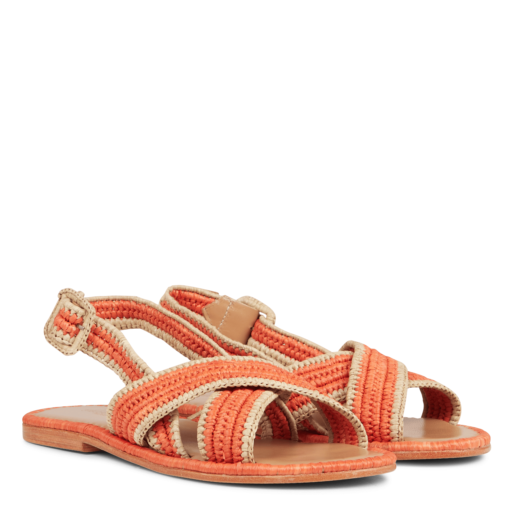 Sandalias Planas Bicolor De Piel Orange Stella Forest - Mujer | Place des  Tendances