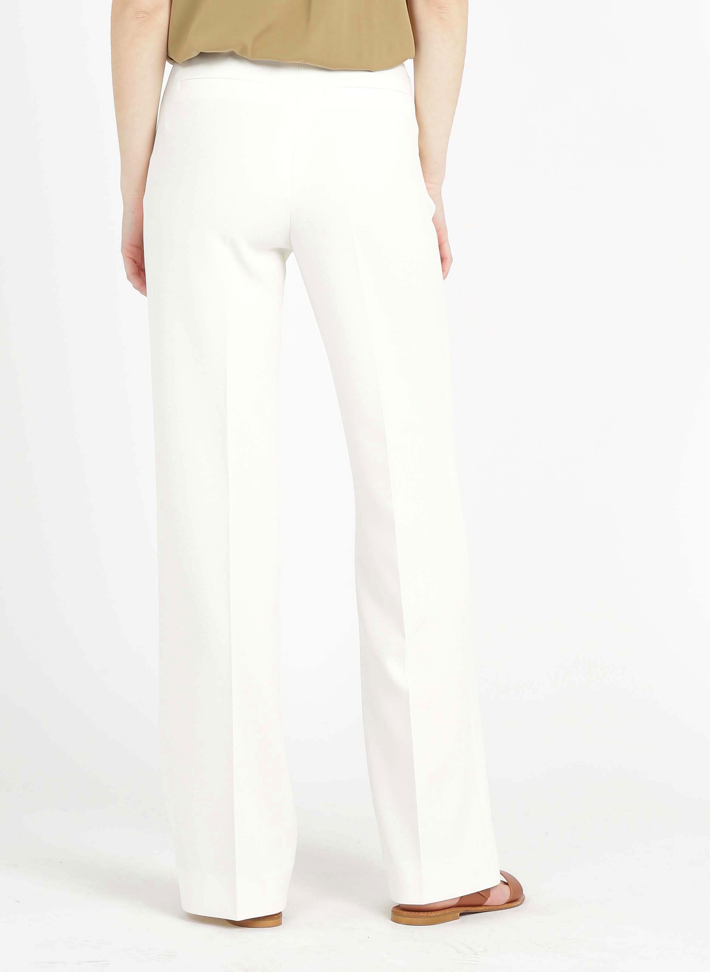 Pantalón Recto De Crepé Ecru The Kooples - Mujer | Place des Tendances