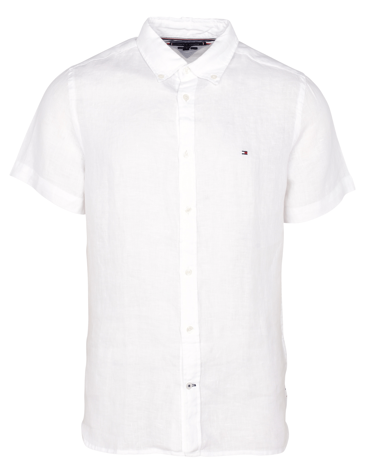 Camisa Slim Fit De Lino Con Cuello Clásico White Tommy Hilfiger - Hombre |  Place des Tendances