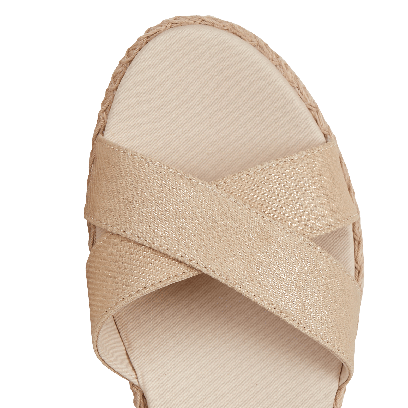 Sandalias Altas De Algodón Con Cuña Light Gold Tommy Hilfiger - Mujer |  Place des Tendances