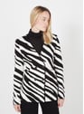 TWINSET JACQ.ANIMALIER NEIGE/NOIR Negro