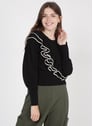 TWINSET BIC.NOIR/NEIGE Negro