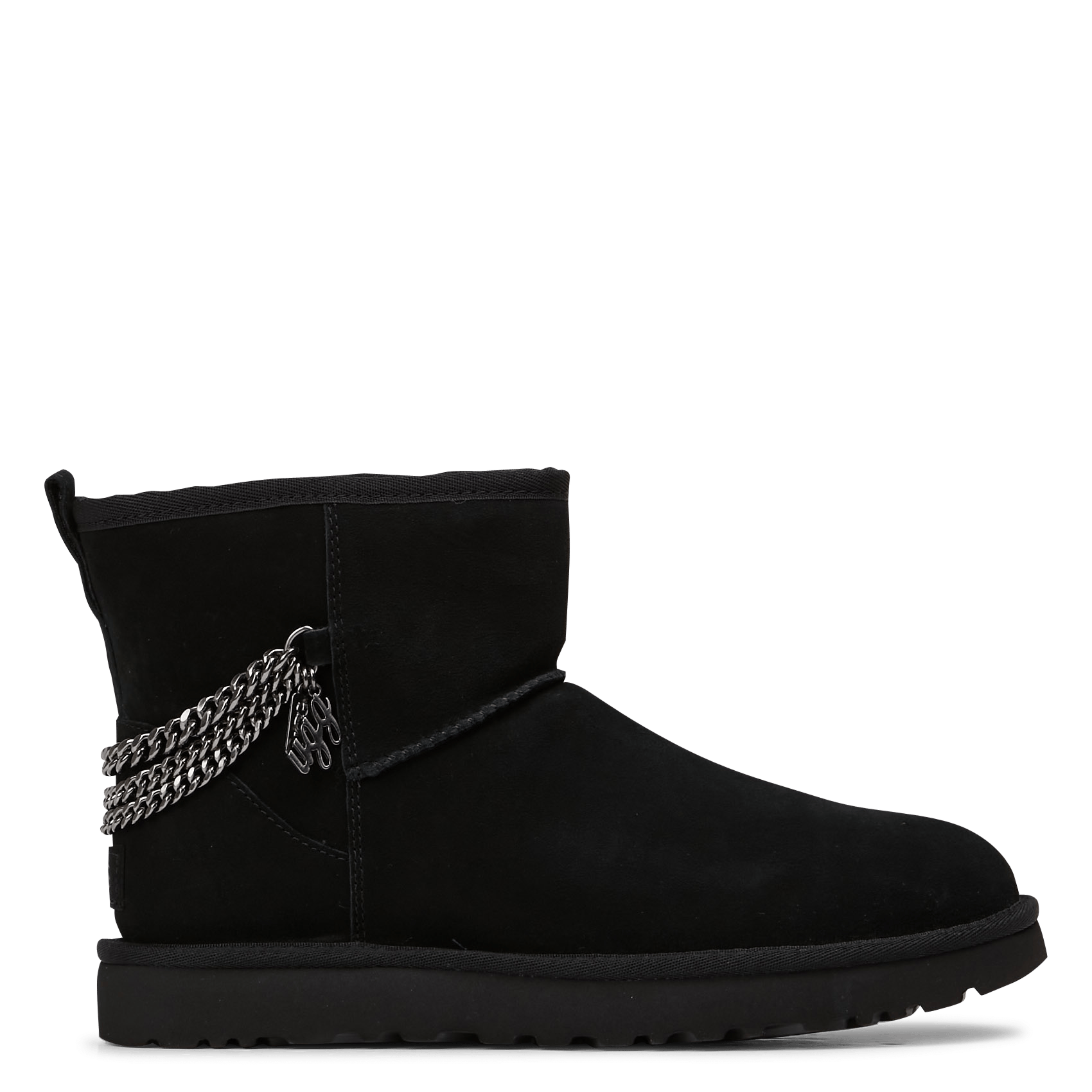 Botines De Piel Con Pelo Black Ugg - Mujer | Place des Tendances