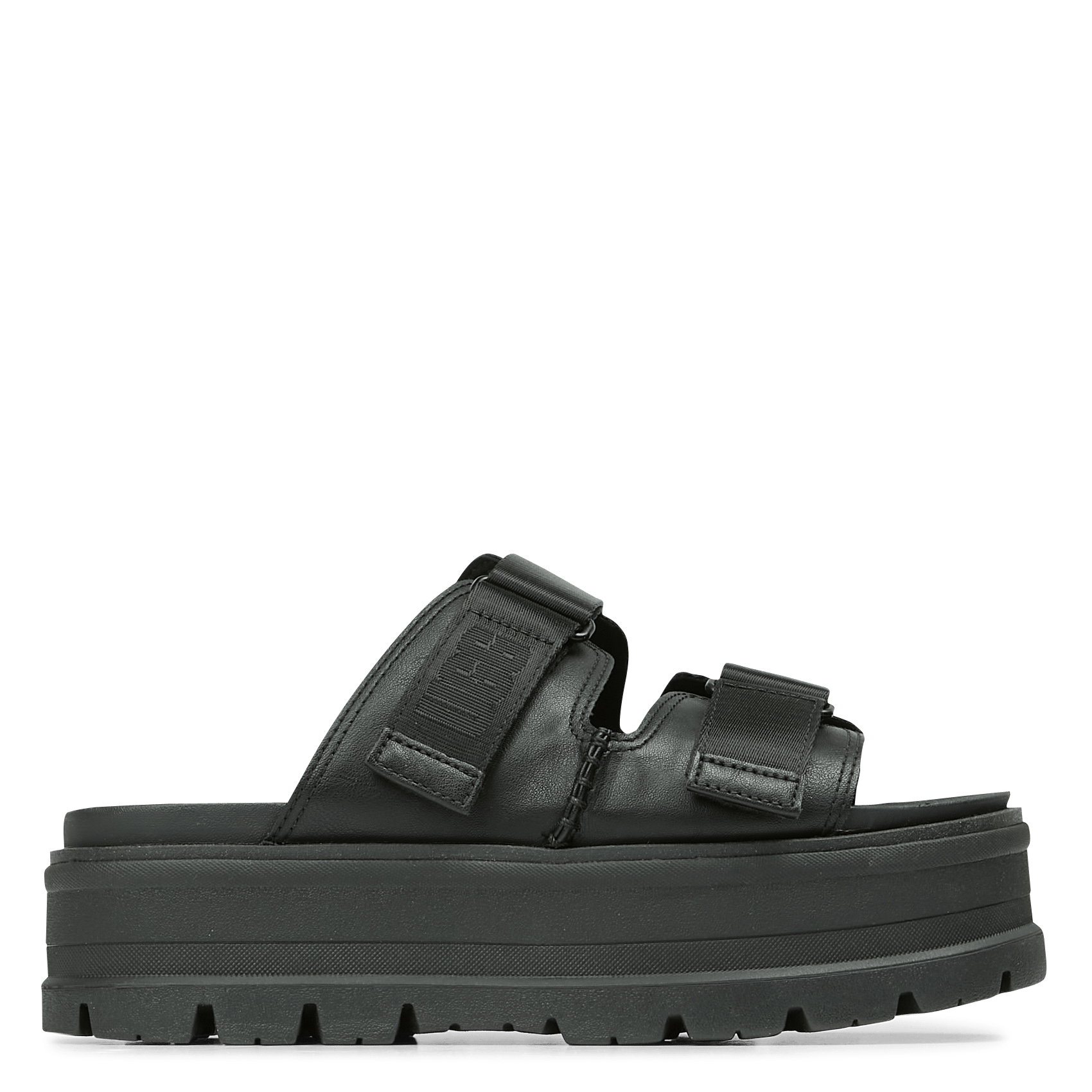 Sandalias Con Cuña Black Leather Ugg - Mujer | Place des Tendances