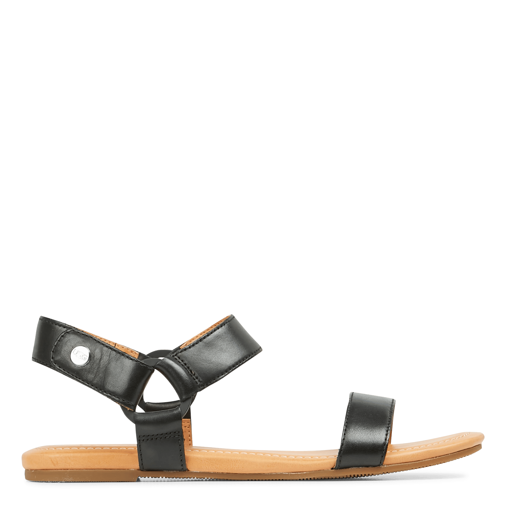 Sandalias Planas Black Leather Ugg - Mujer | Place des Tendances