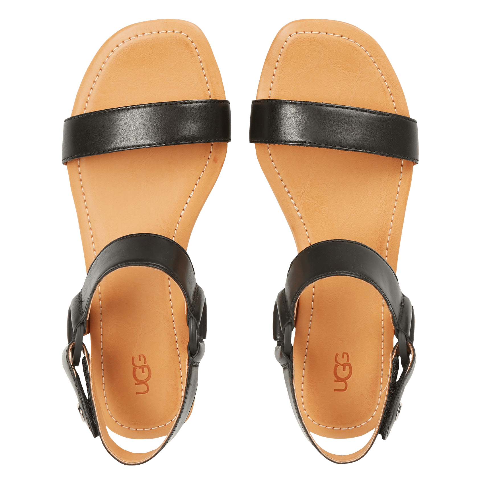 Sandalias Planas Black Leather Ugg - Mujer | Place des Tendances