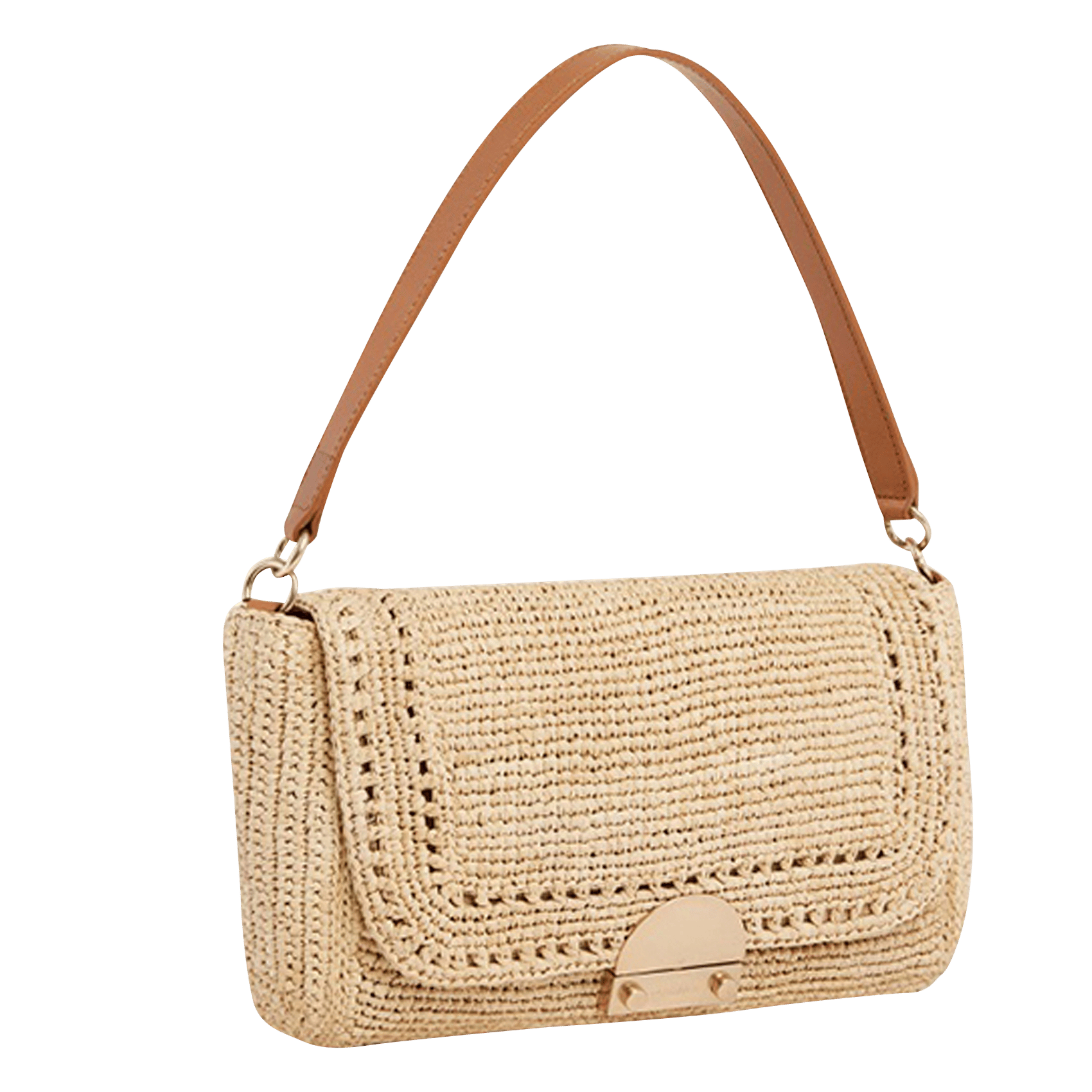 Bolso Al Hombro De Rafia Naturel Vanessa Bruno - Mujer | Place des Tendances