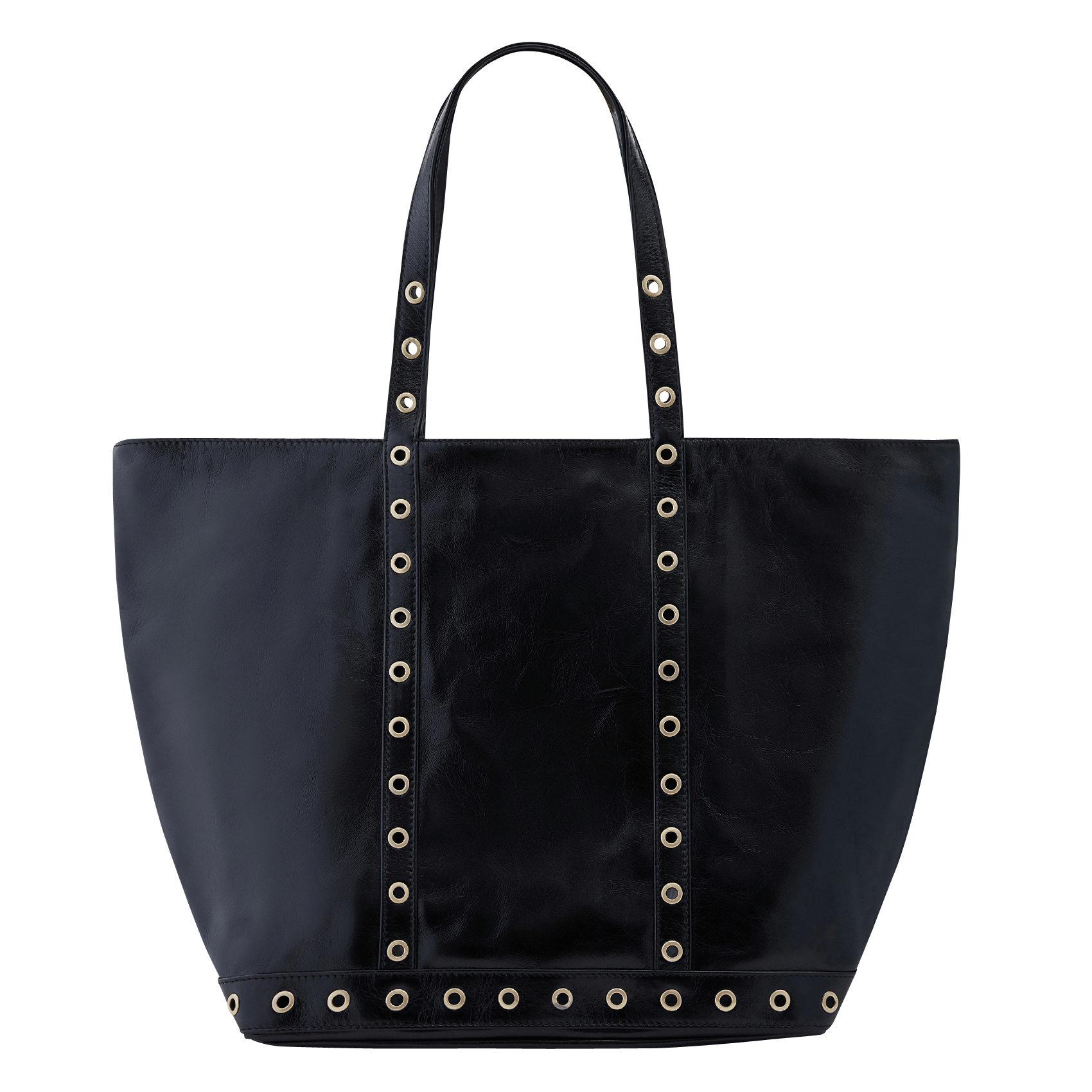 Bolso Shopper De Piel Con Ojales Noir Vanessa Bruno - Mujer | Place des  Tendances
