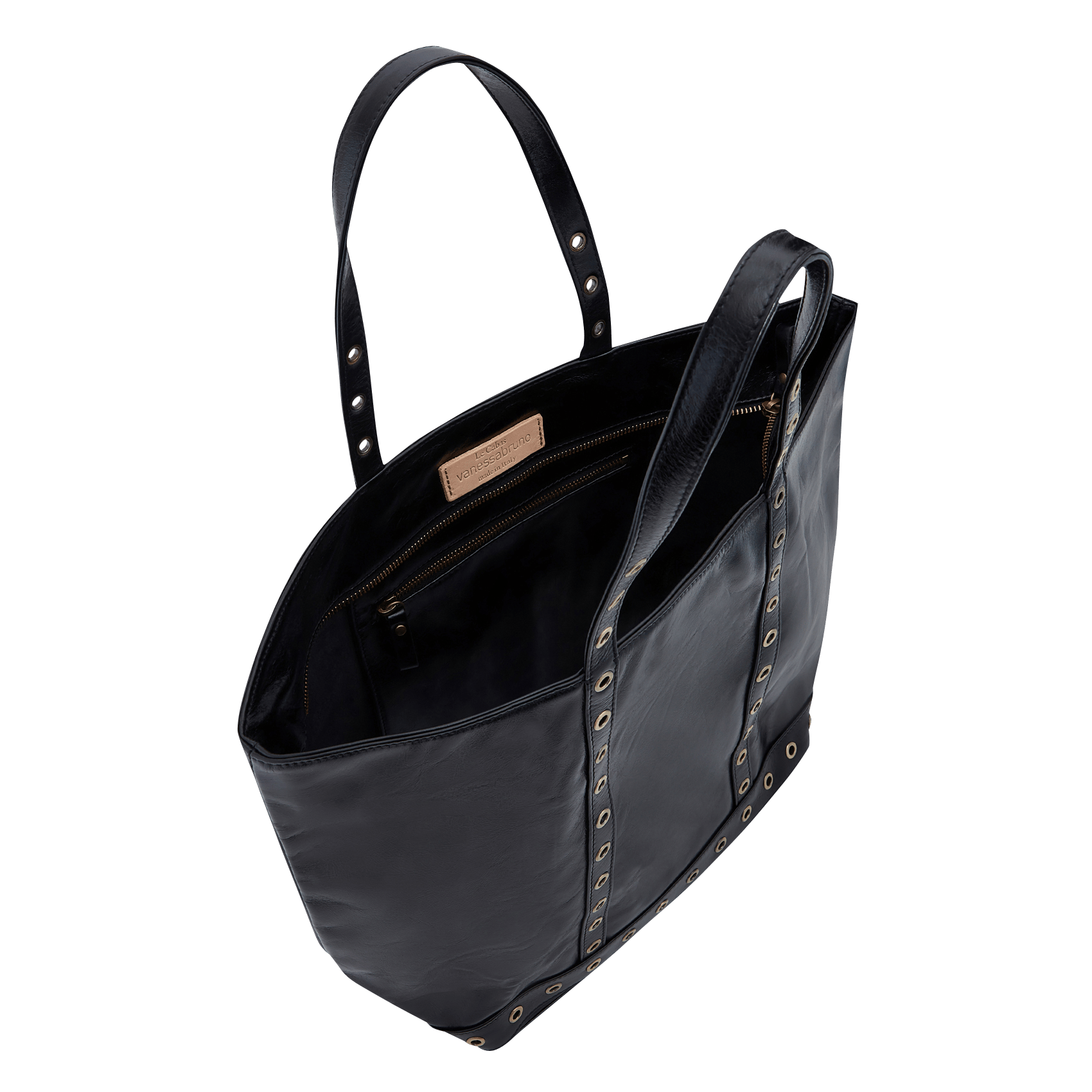 Bolso Shopper De Piel Con Ojales Noir Vanessa Bruno - Mujer | Place des  Tendances