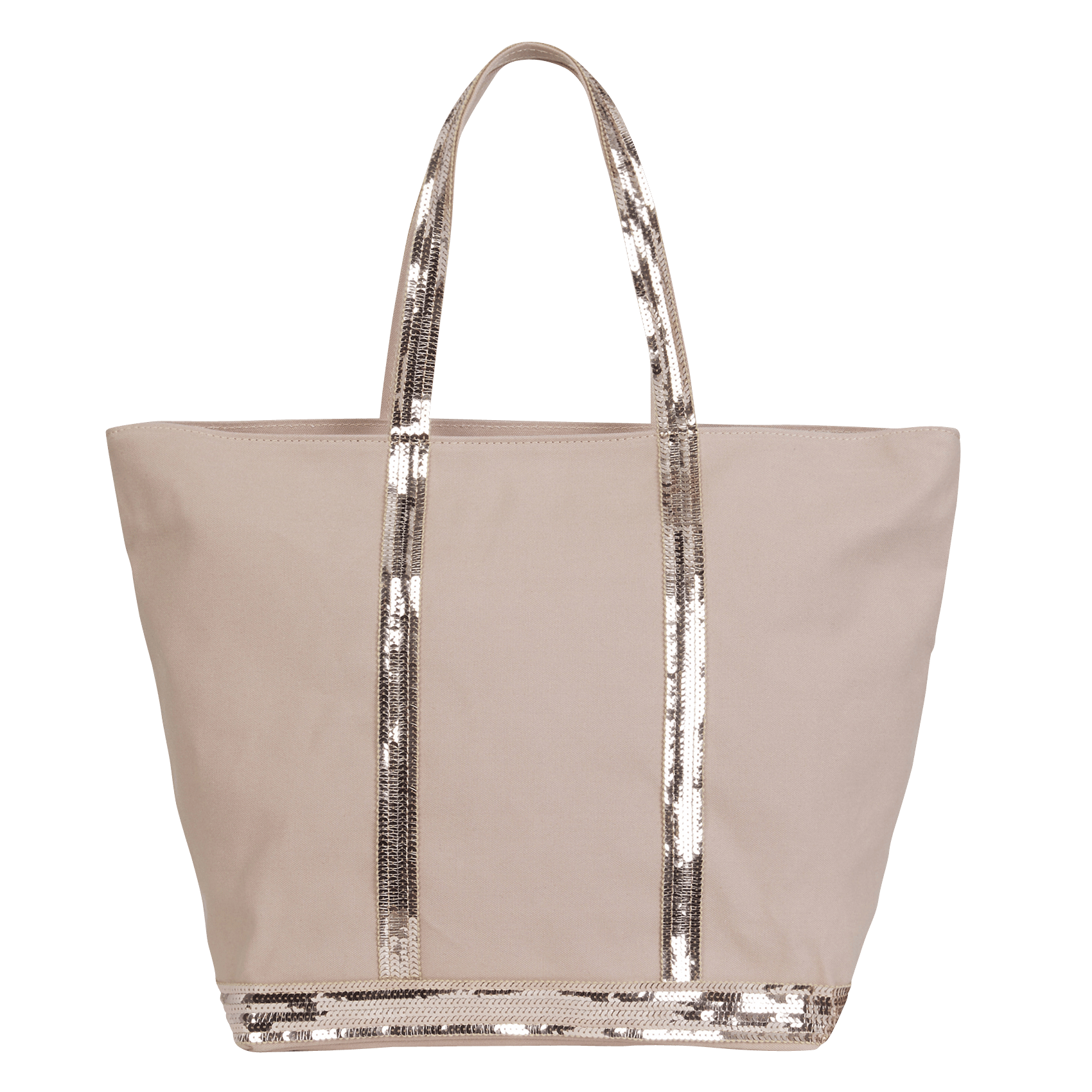 Bolso Shopper Mediano De Tela Y Lentejuelas Or Rose Vanessa Bruno - Mujer |  Place des Tendances