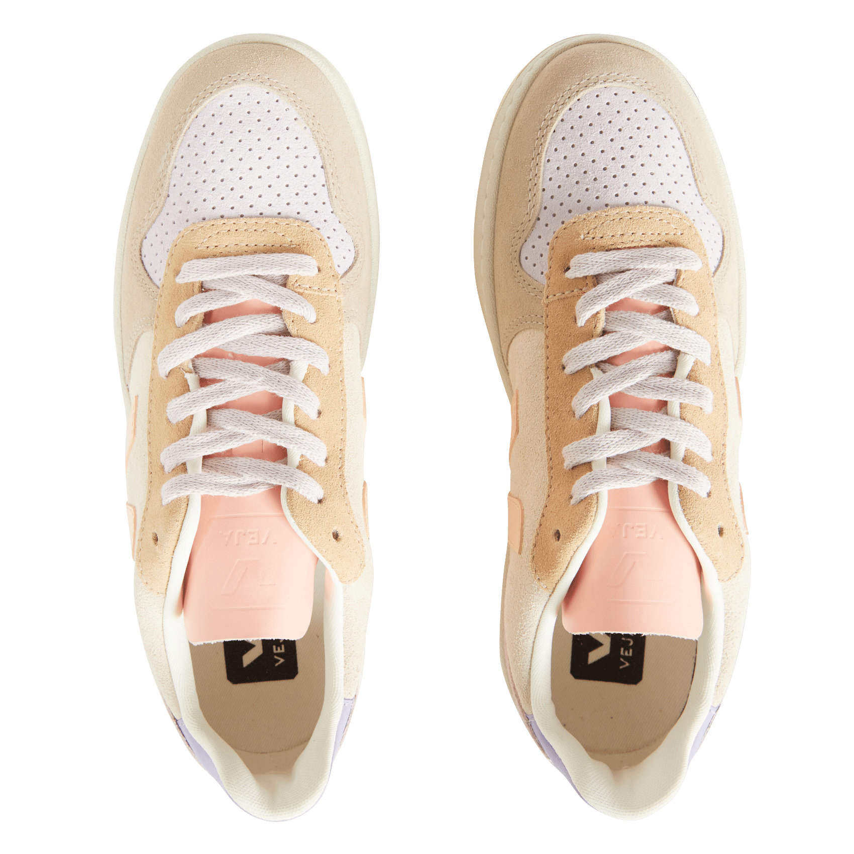 Zapatillas Piel Multico-peach - Mujer | Place des Tendances