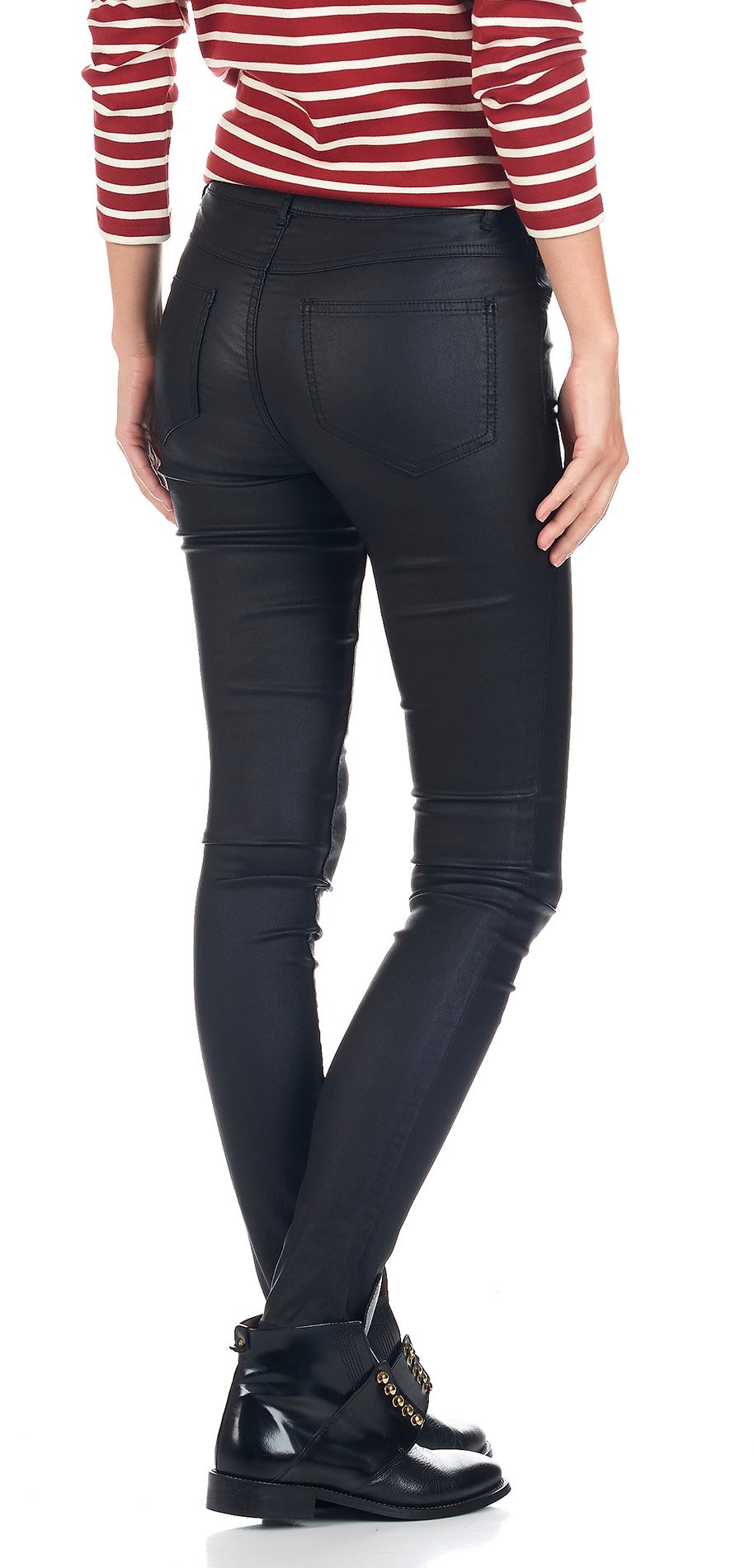 Vaquero Skinny Encerado Black Vila - Mujer | Place des Tendances