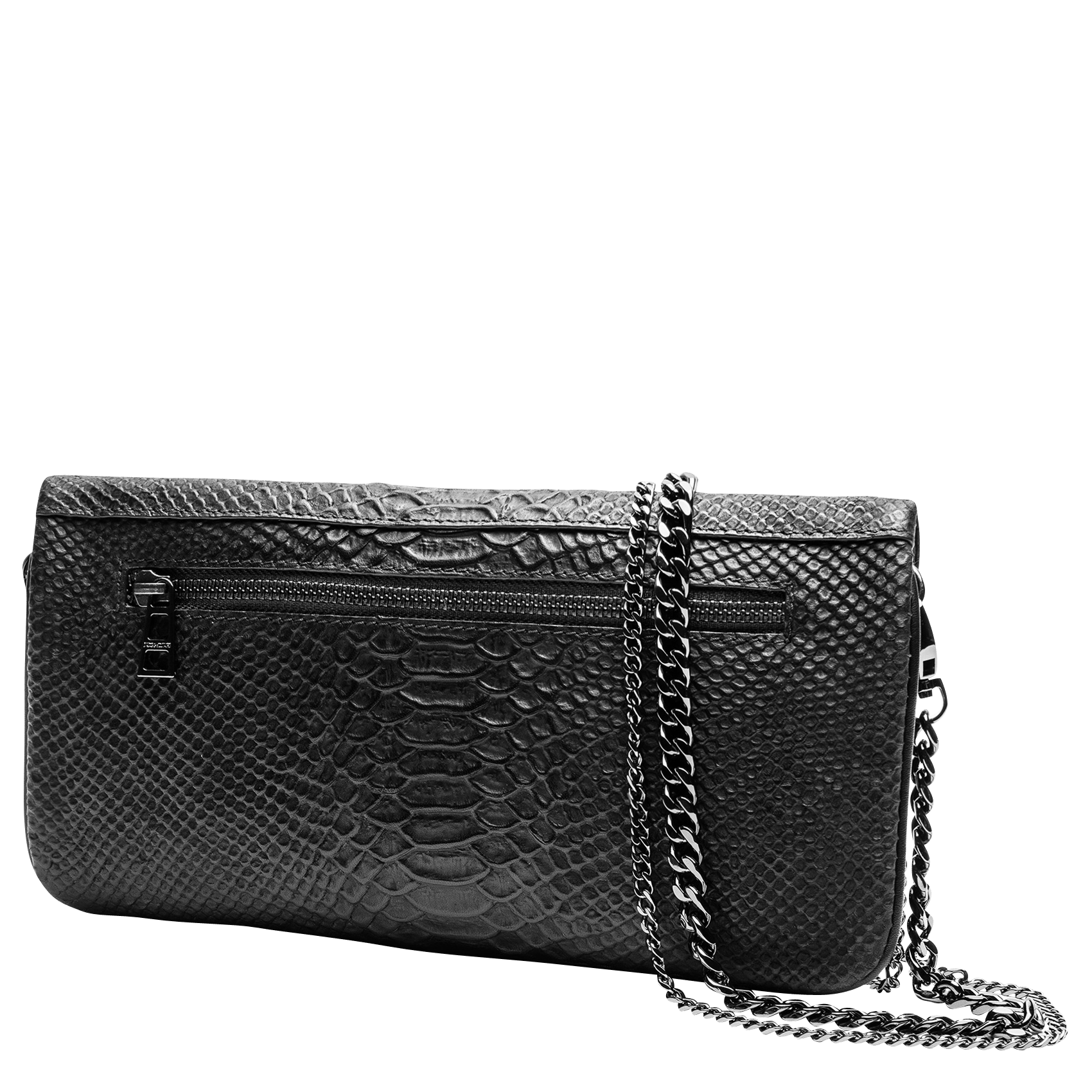 Bolso De Piel Efecto Cobra Con Cremallera Noir Zadig\u0026voltaire - Mujer |  Place des Tendances