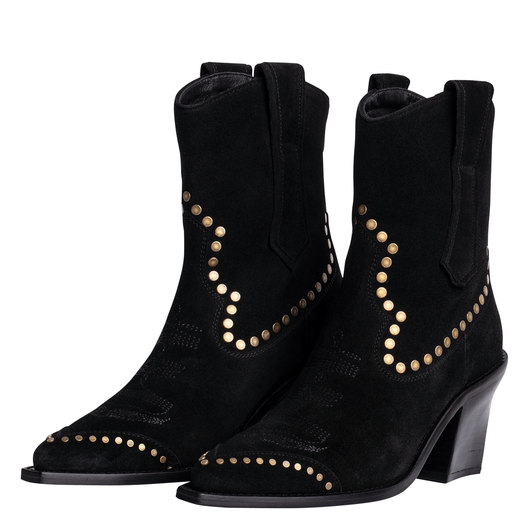 Botines De Piel Con Tachuelas Noir Zadig\u0026voltaire - Mujer | Place des  Tendances