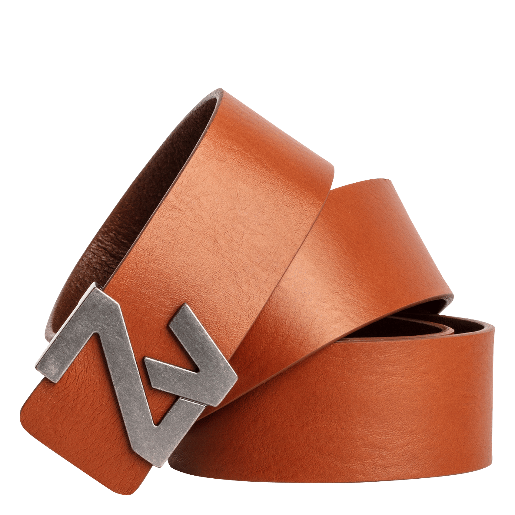 Cinturón Hombre Piel Vaca Trenzado - Color Cognac - Hebilla Metal - Ancho 35 Mm - Lindenmann