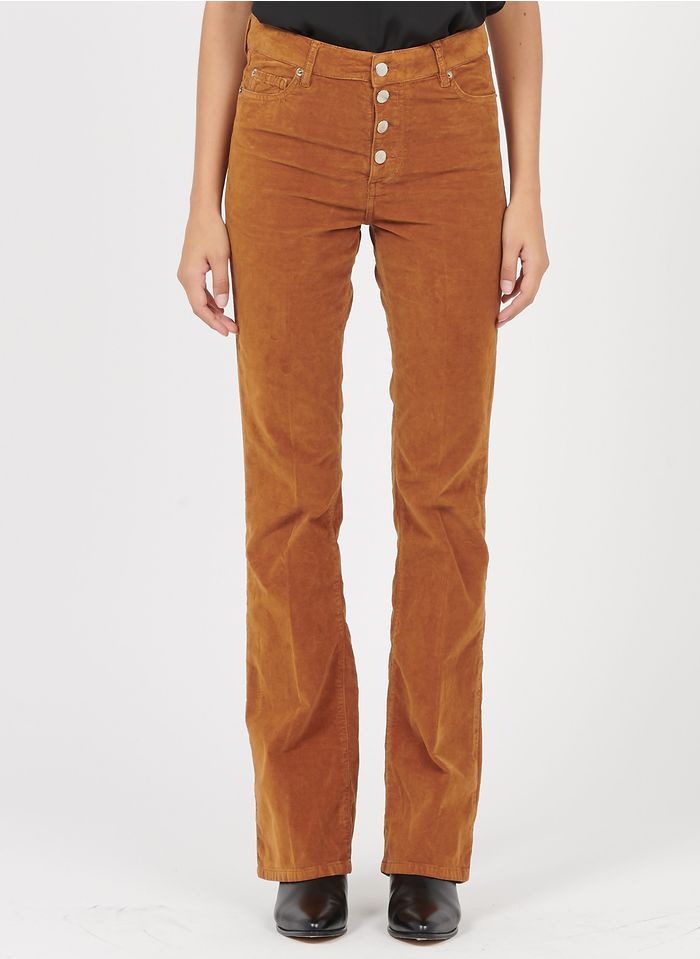 ACQUAVERDE Pantalon bootcut en velours  Orange