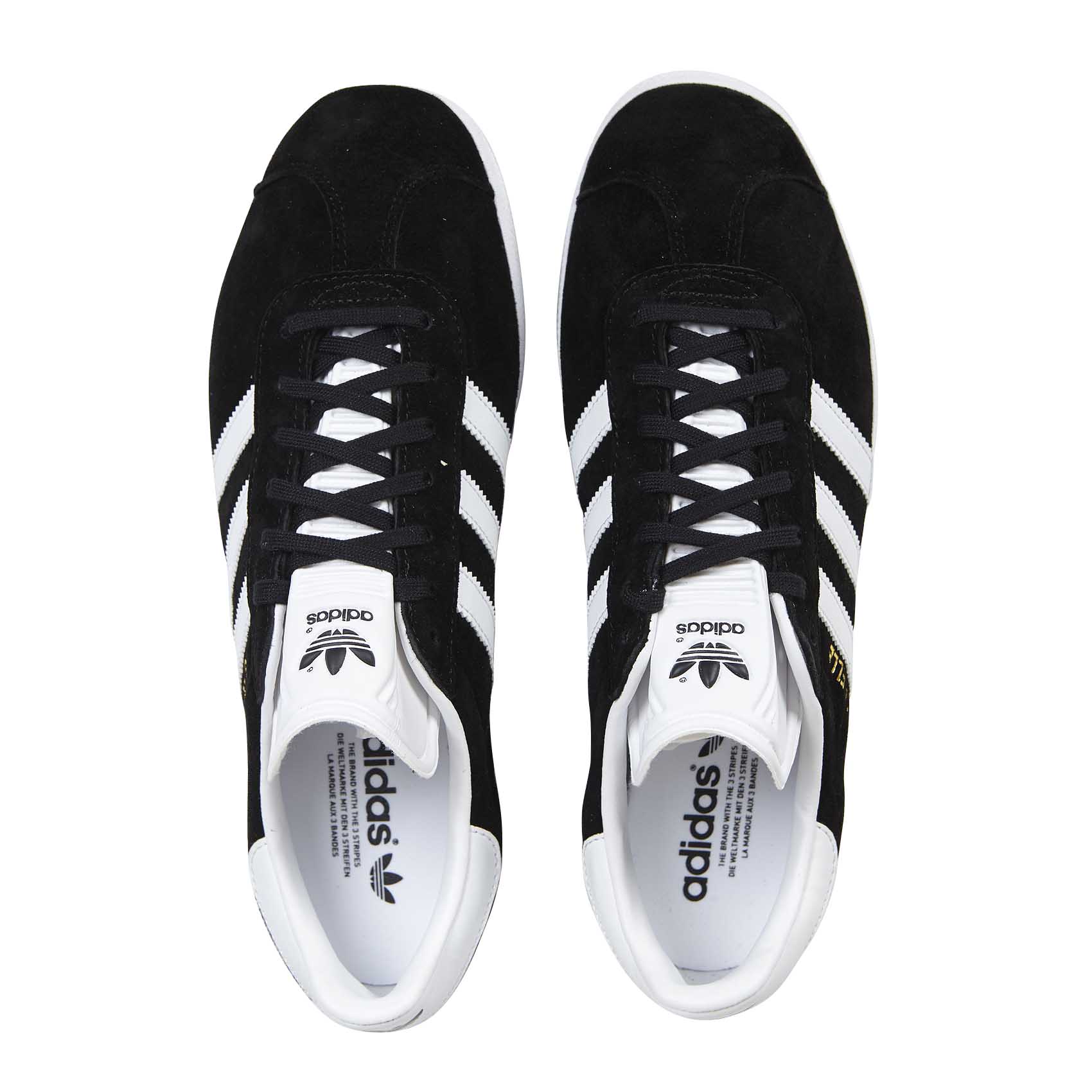 Gazelle Originals En Cuir Gazelle Core Black white gold Met Adidas