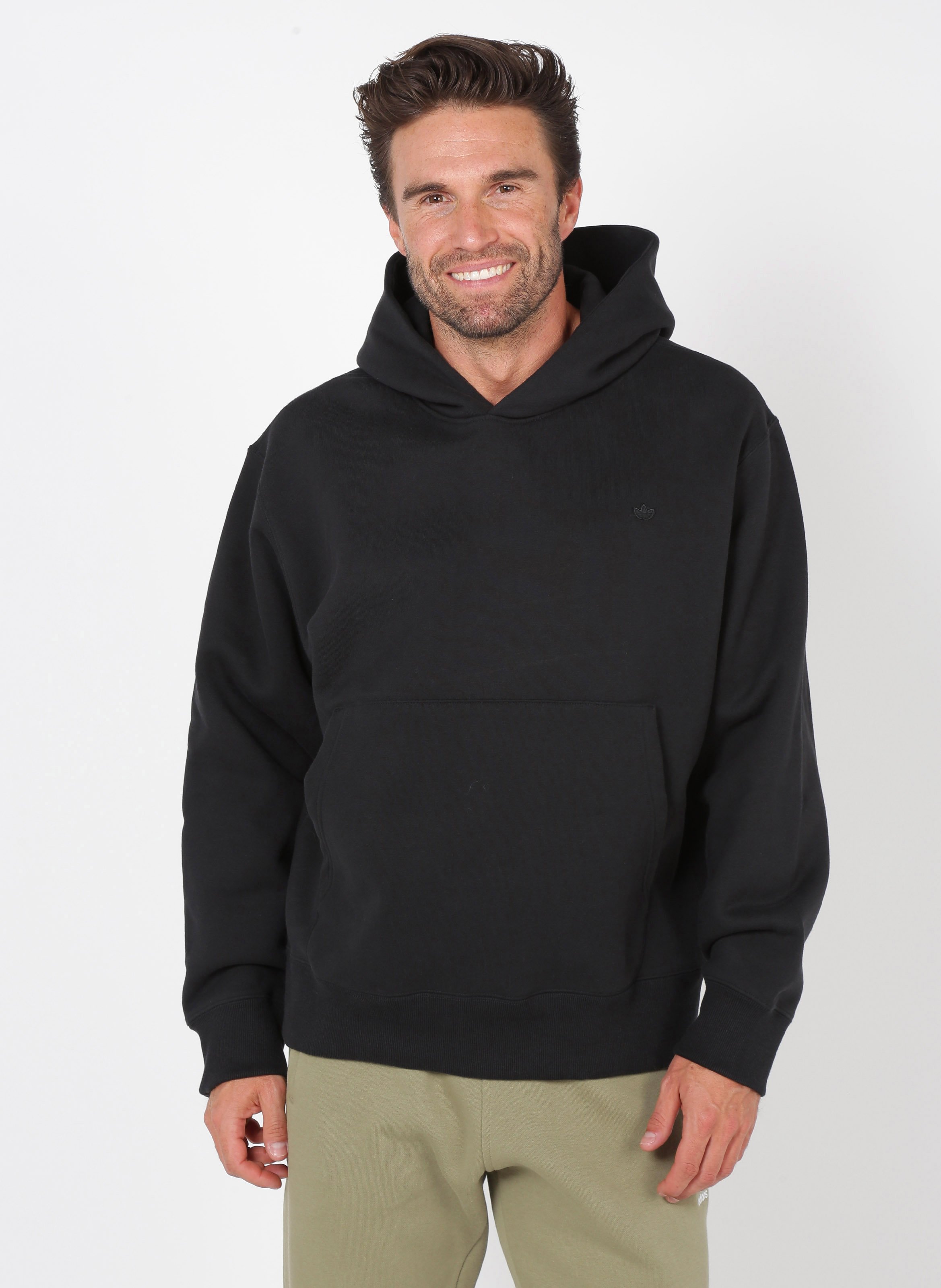 Sweat à Capuche Oversize En Coton Black Adidas - Homme | Place des Tendances