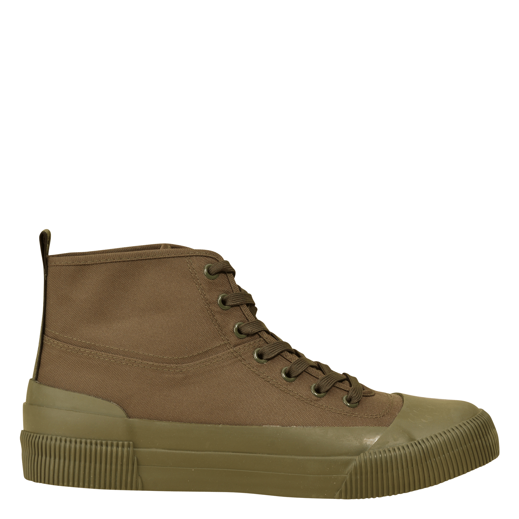 Baskets Montantes En Toile Kaki Aigle - Homme | Place des Tendances