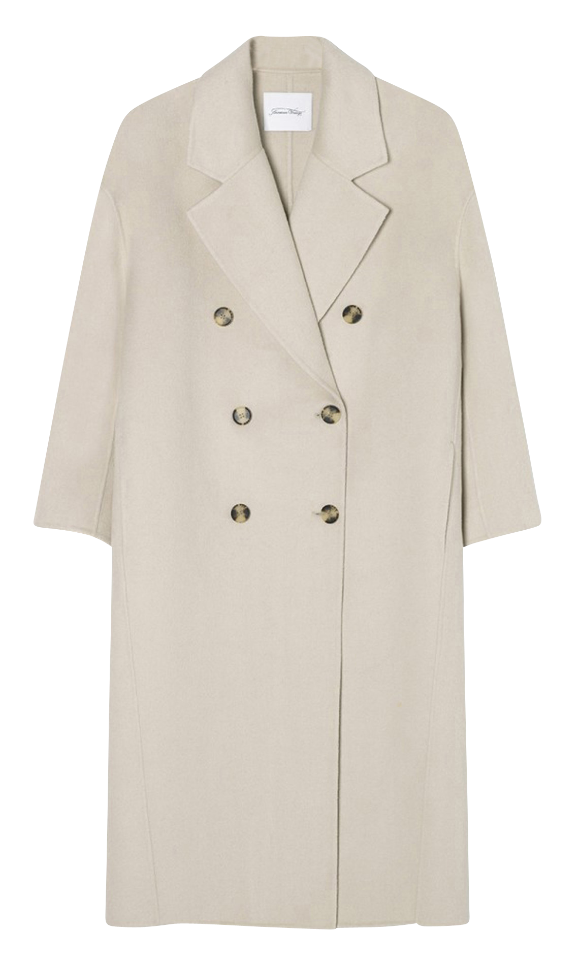 American Vintage Manteau en laine gris clair mouchet\u00e9 style d\u00e9contract\u00e9 Mode Manteaux Manteaux en laine 