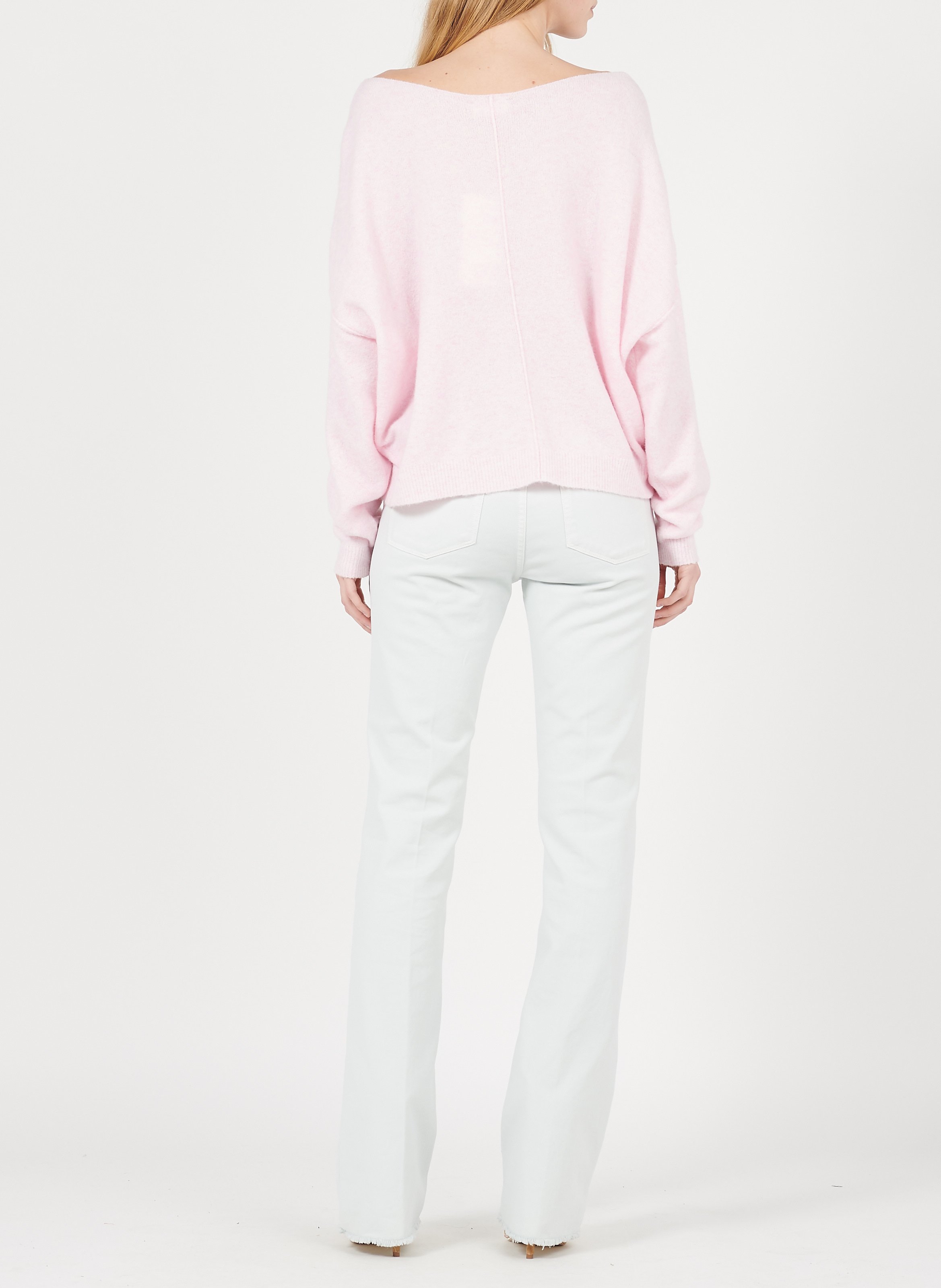Pull Homme Vintage En Laine Beige Moucheté - Taille L, Coupe Relaxed - Occasion Très Bon état