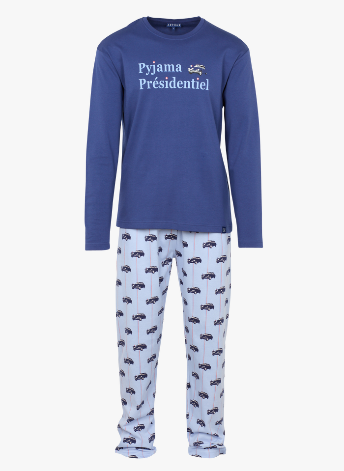 ARTHUR Pyjama pantalon en coton  Bleu