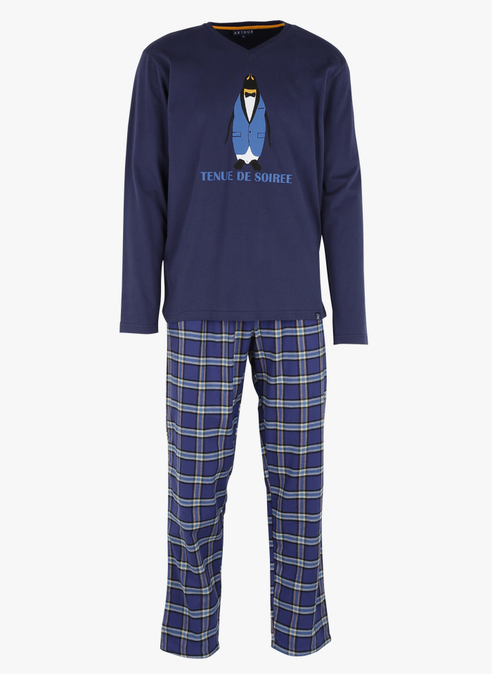 ARTHUR Pyjama pantalon en coton  Bleu